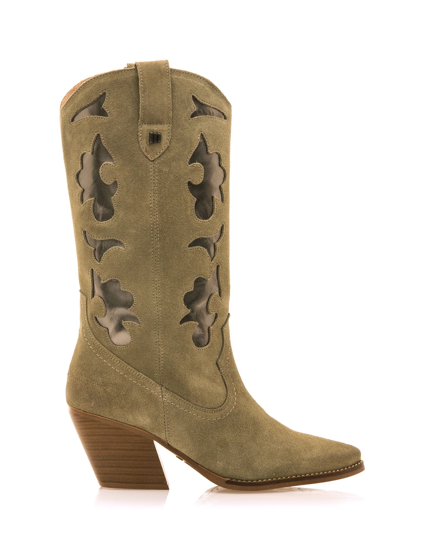 Botas de mujer estilo cowboy en piel de serraje