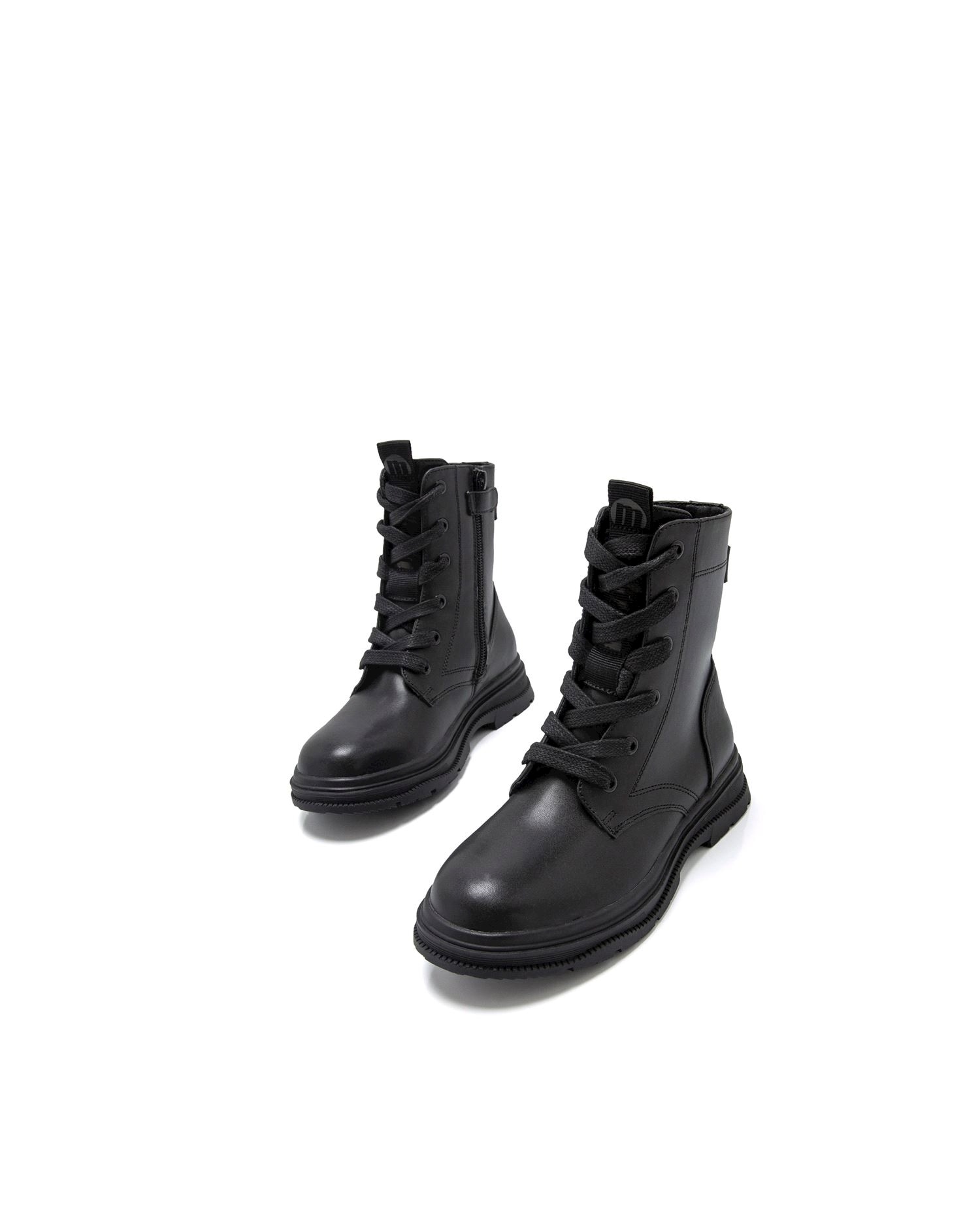 Botas de niña estilo militar con piso grueso - Mustang - Negro Negro-2