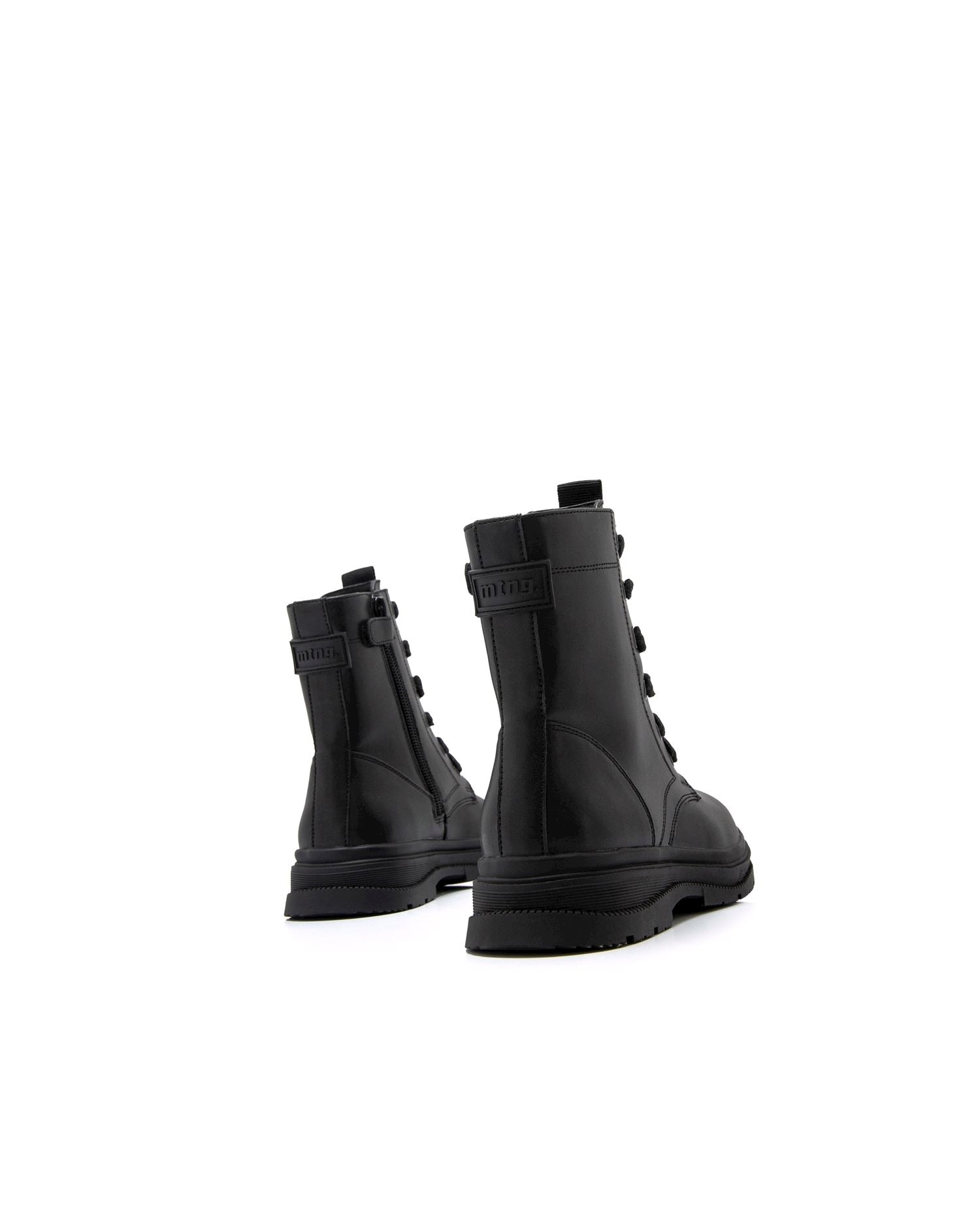Botas de niña estilo militar con piso grueso - Mustang - Negro Negro-3
