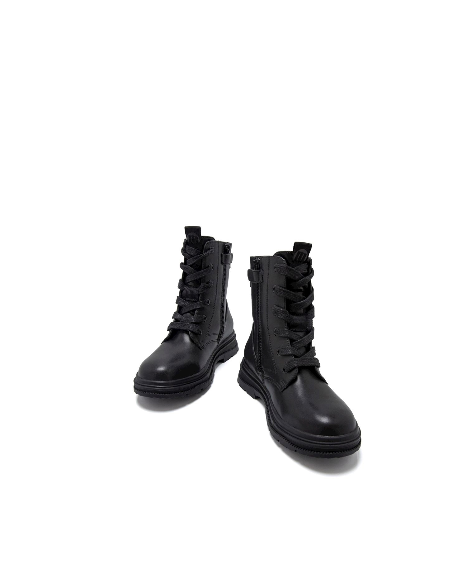 Botas de niña estilo militar con piso grueso - Mustang - Negro Negro-4