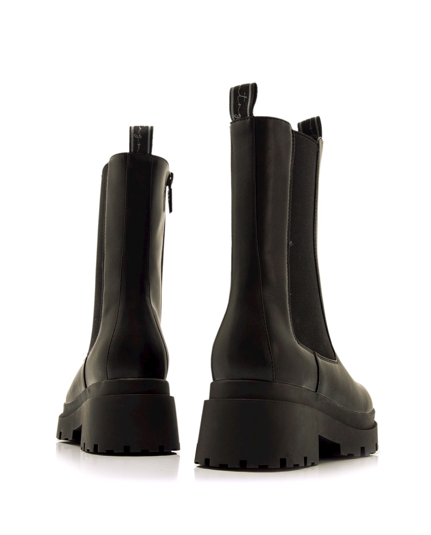Botines estilo biker de mujer con piso grueso - Mustang - Negro Negro-3