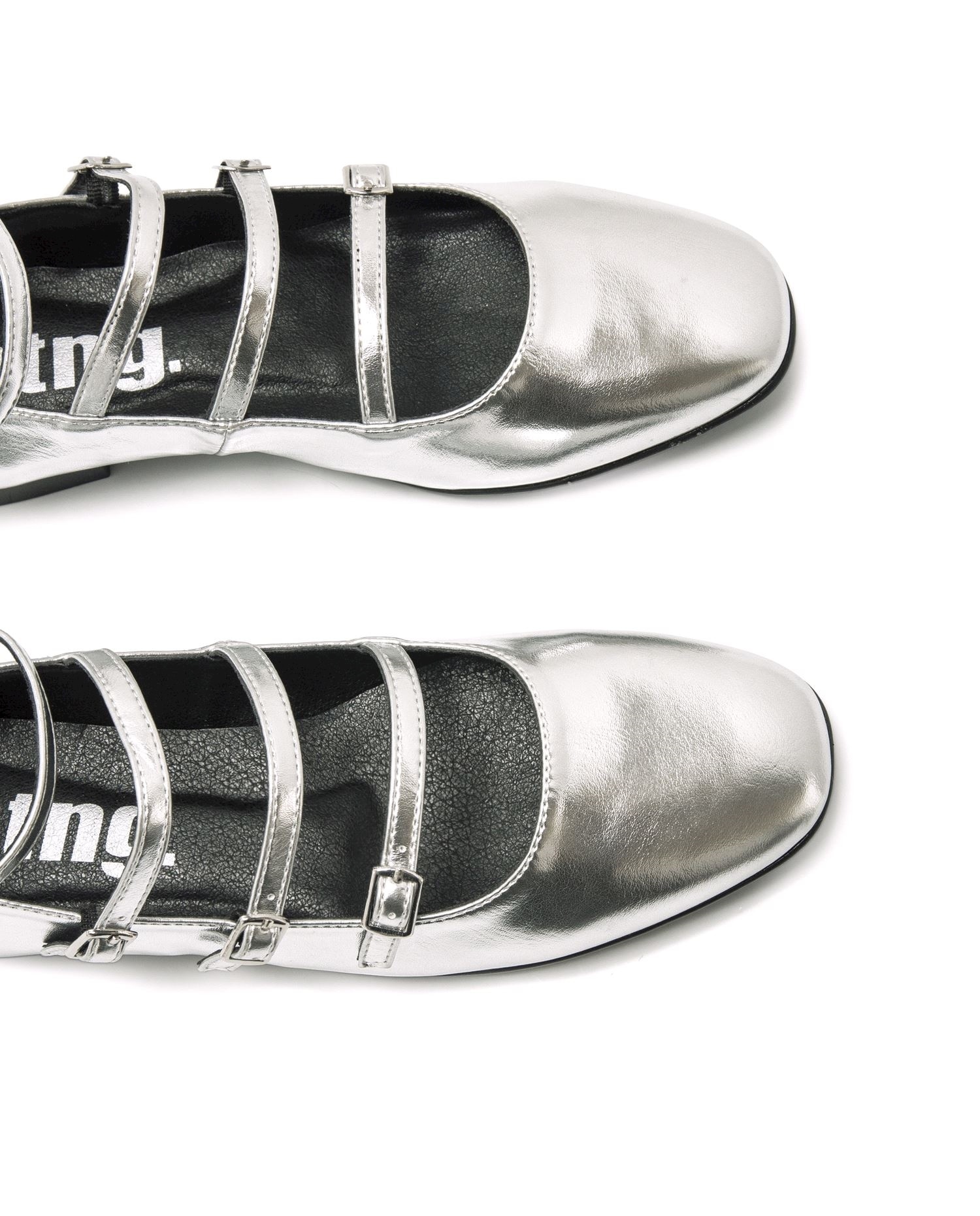 Bailarinas planas de mujer con detalle de tiras - Mustang - Gris claro Gris claro-5