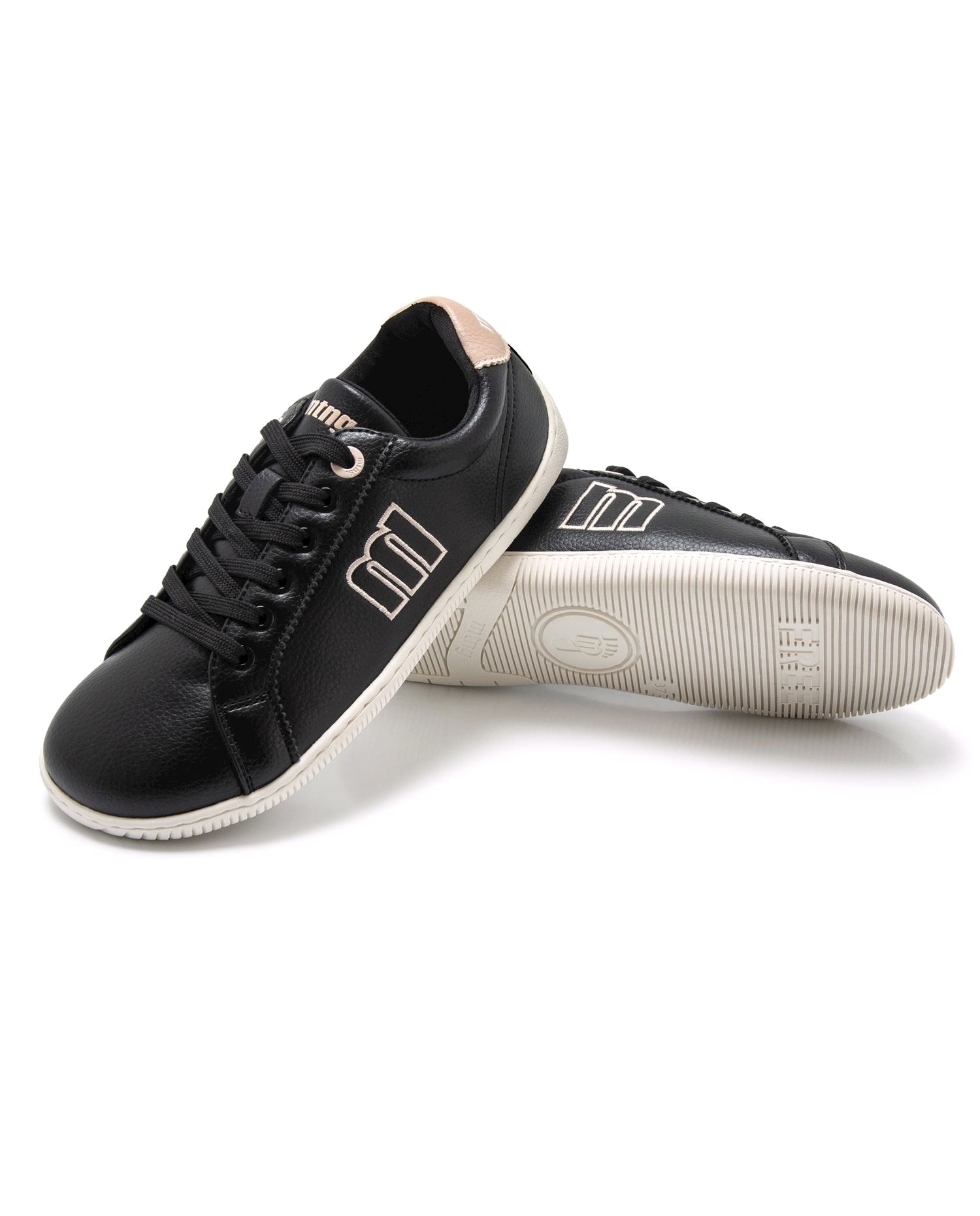 Zapatillas confort de mujer modelo free aria - Mustang - Negro / Blanco Negro / Blanco-4