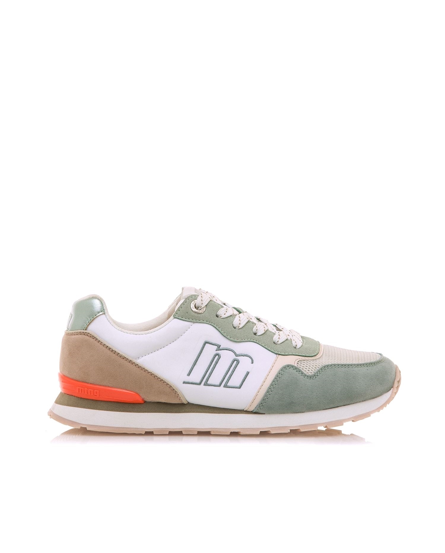 Zapatillas de mujer tipo running bajas diferentes texturas - Mustang - Verde claro Verde claro-1