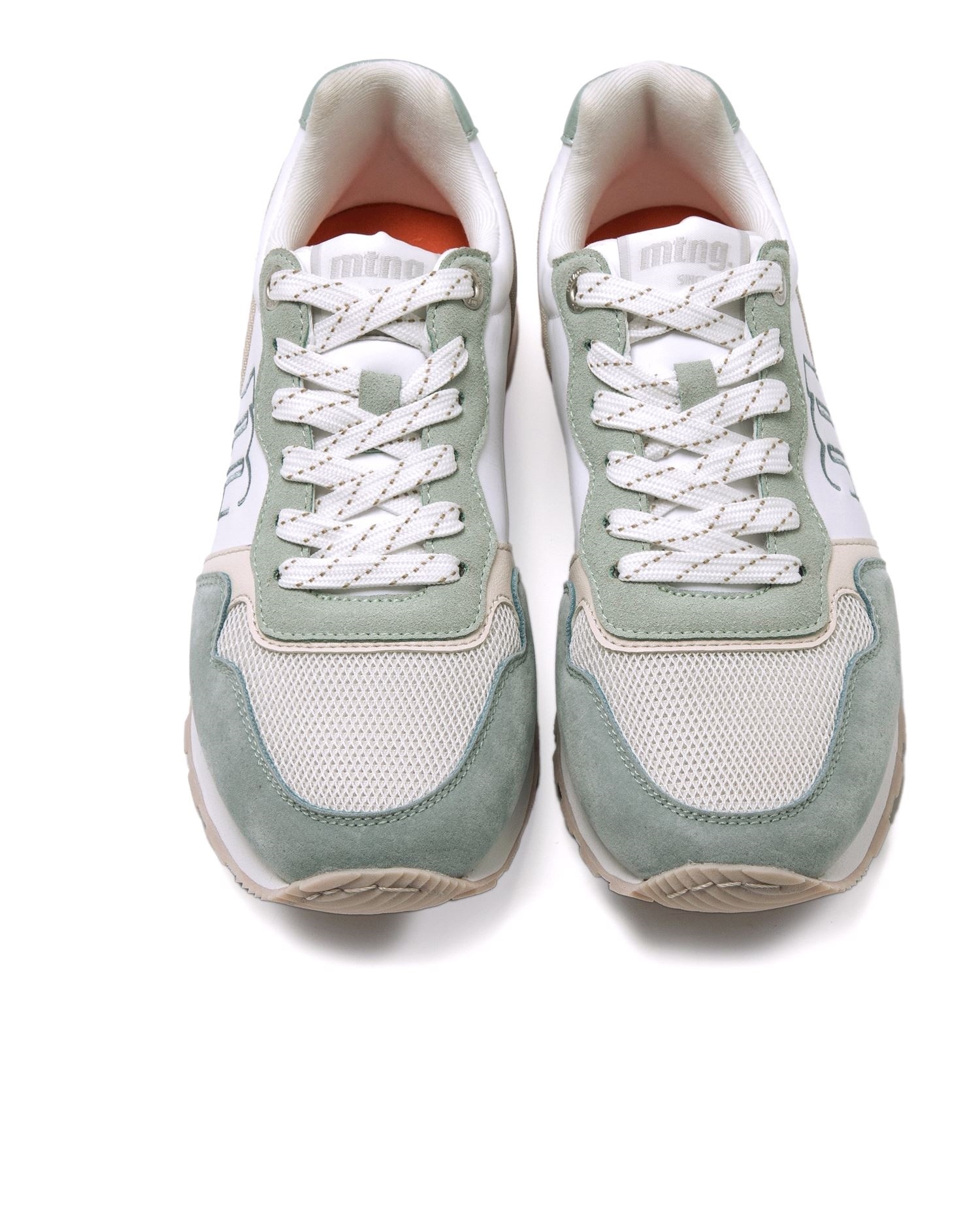 Zapatillas de mujer tipo running bajas diferentes texturas - Mustang - Verde claro Verde claro-4