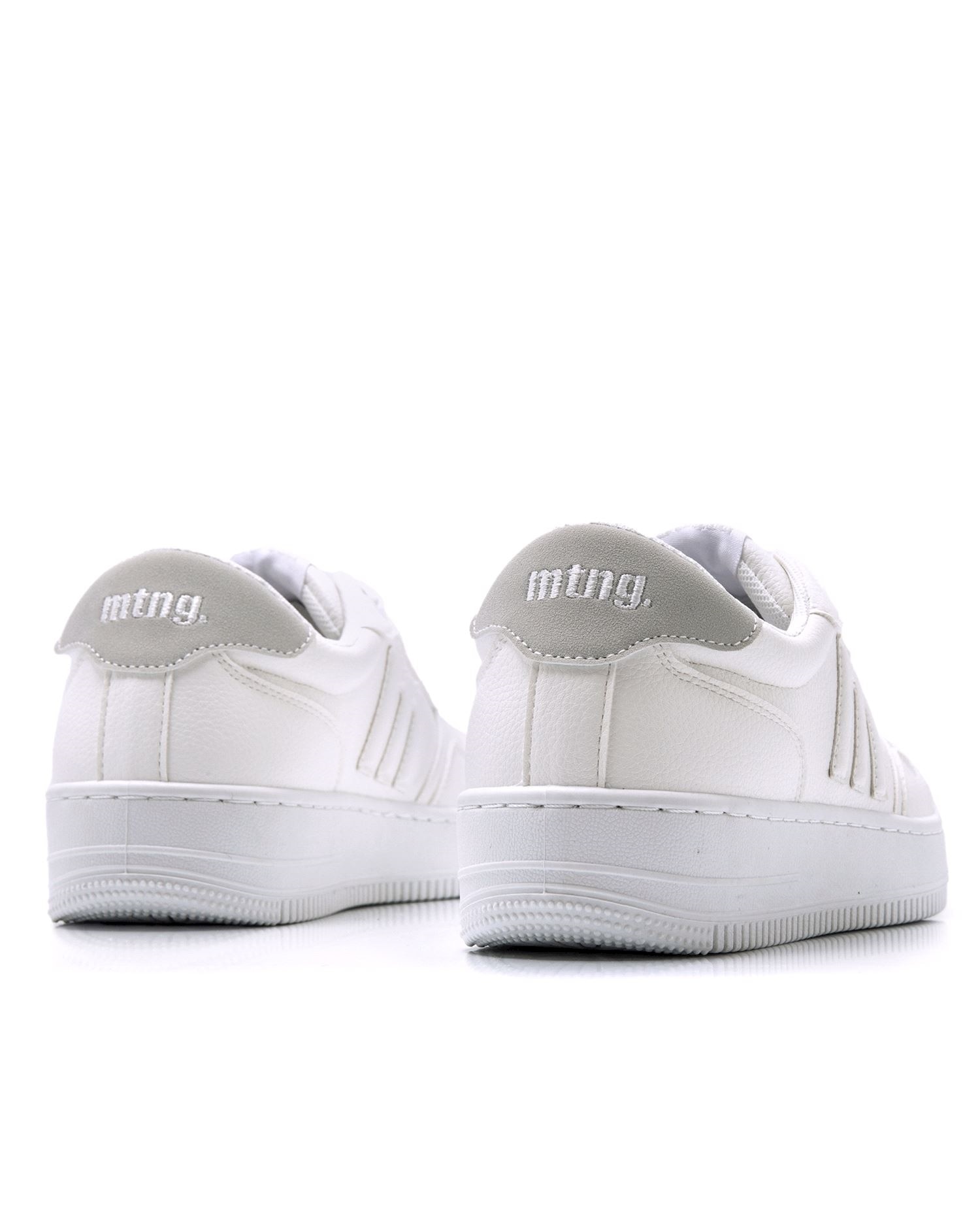 Zapatillas deportivas mujer con piso grueso - Mustang - Blanca Blanca-3