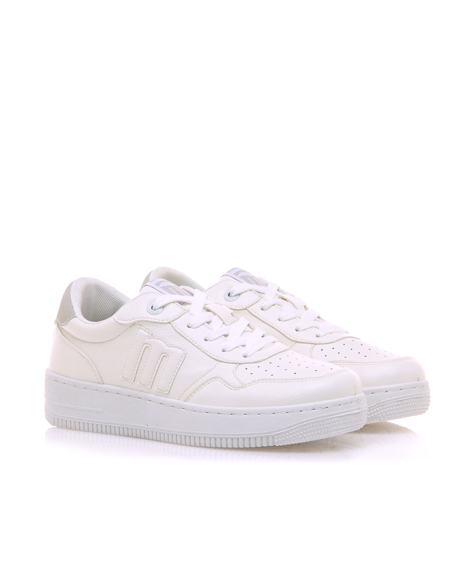 Zapatillas deportivas mujer con piso grueso - Mustang - Blanca Blanca-5