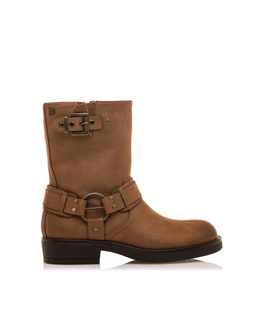 Imagen 0 de Botines de mujer estilo motero con detalle de hebilla