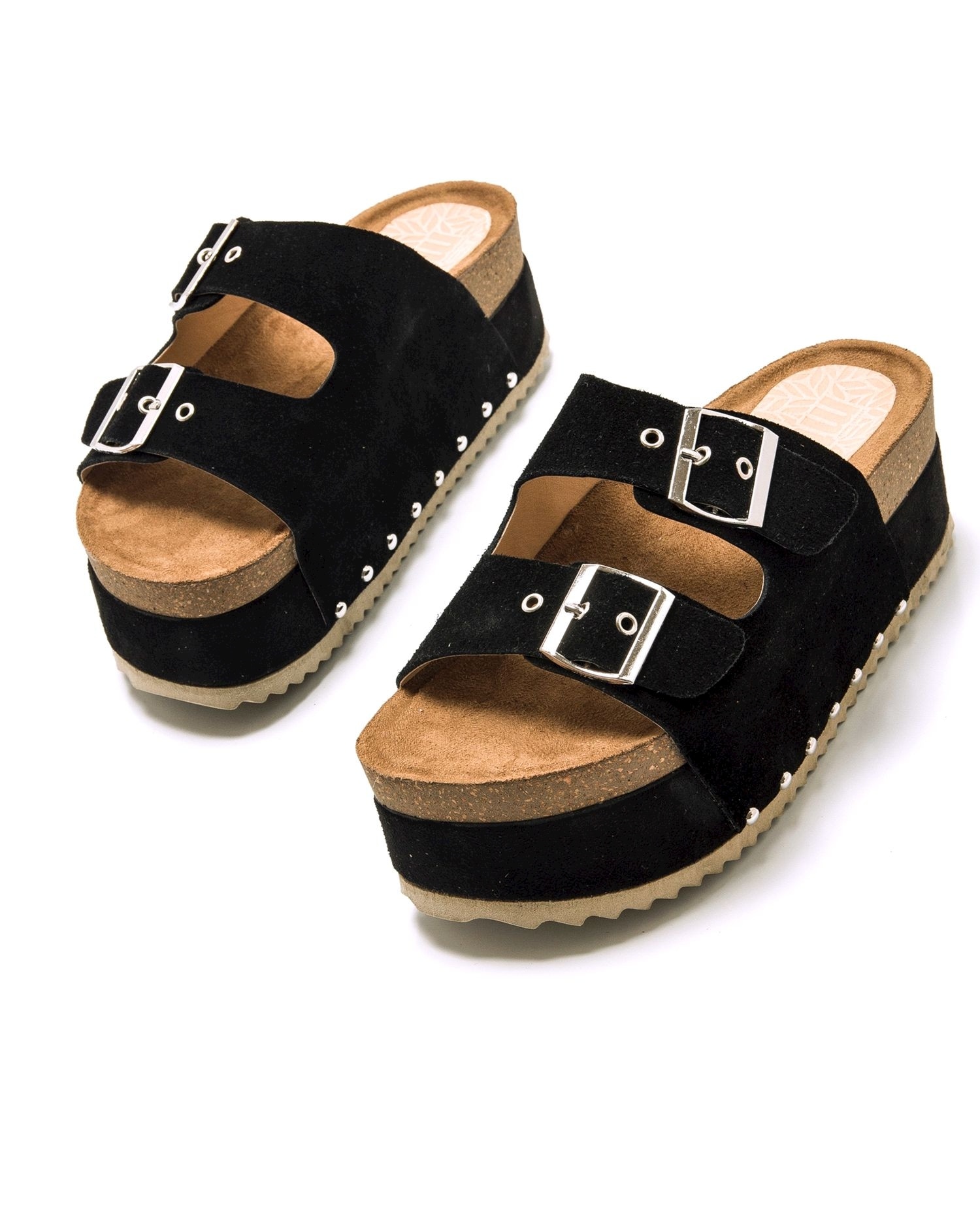 Mustang - Sandalias de planas con plataforma bio y hebillas anchas.