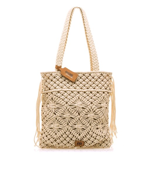 Imagen 0 de Bolsos de hombro de mujer en macramé trenzado