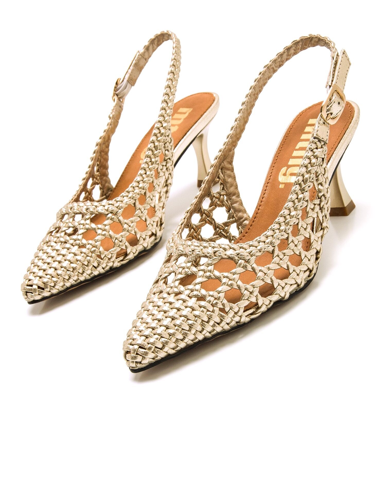 Zapatos de salón de mujer destalonado - Mustang - Oro Oro-3