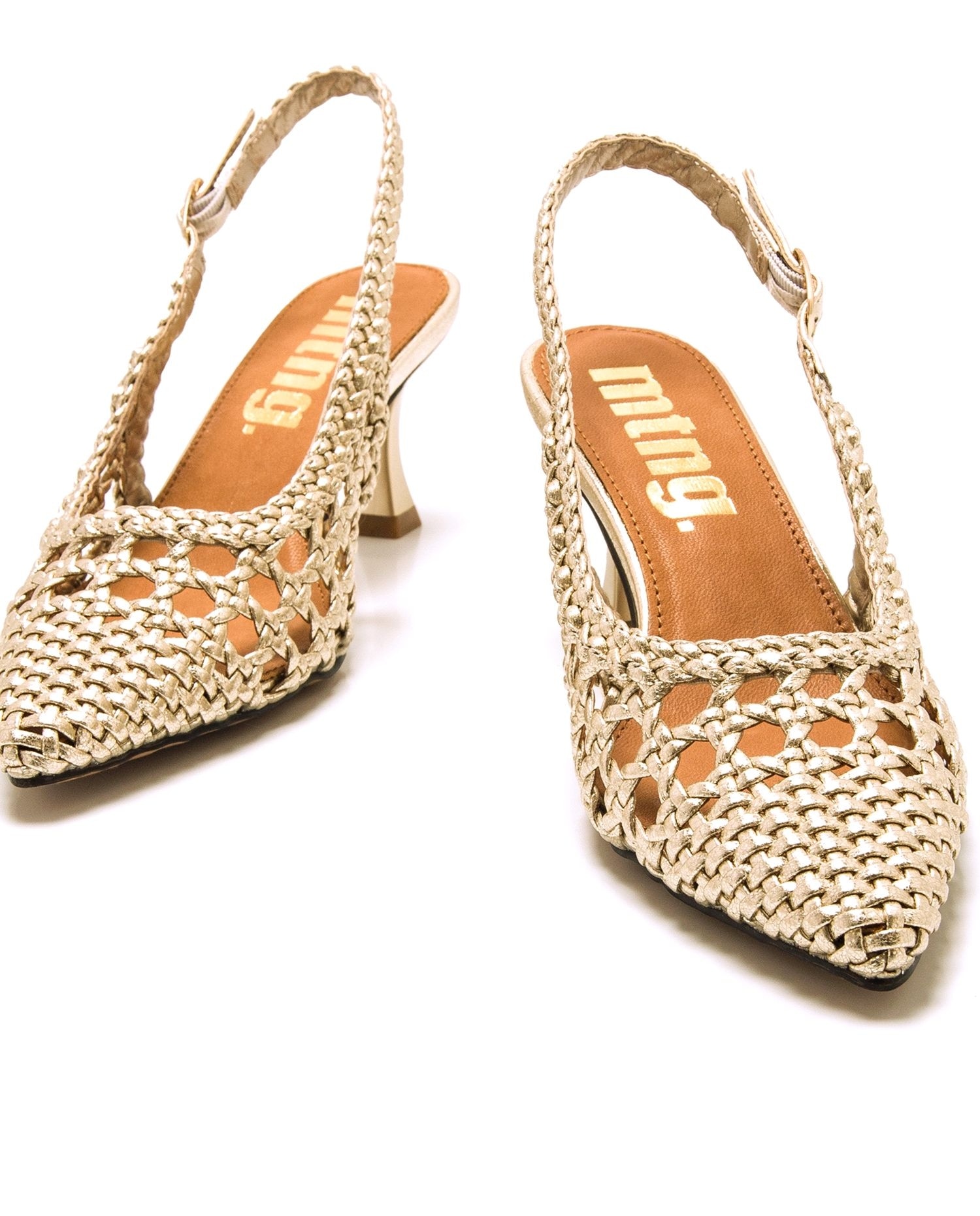 Zapatos de salón de mujer destalonado - Mustang - Oro Oro-4