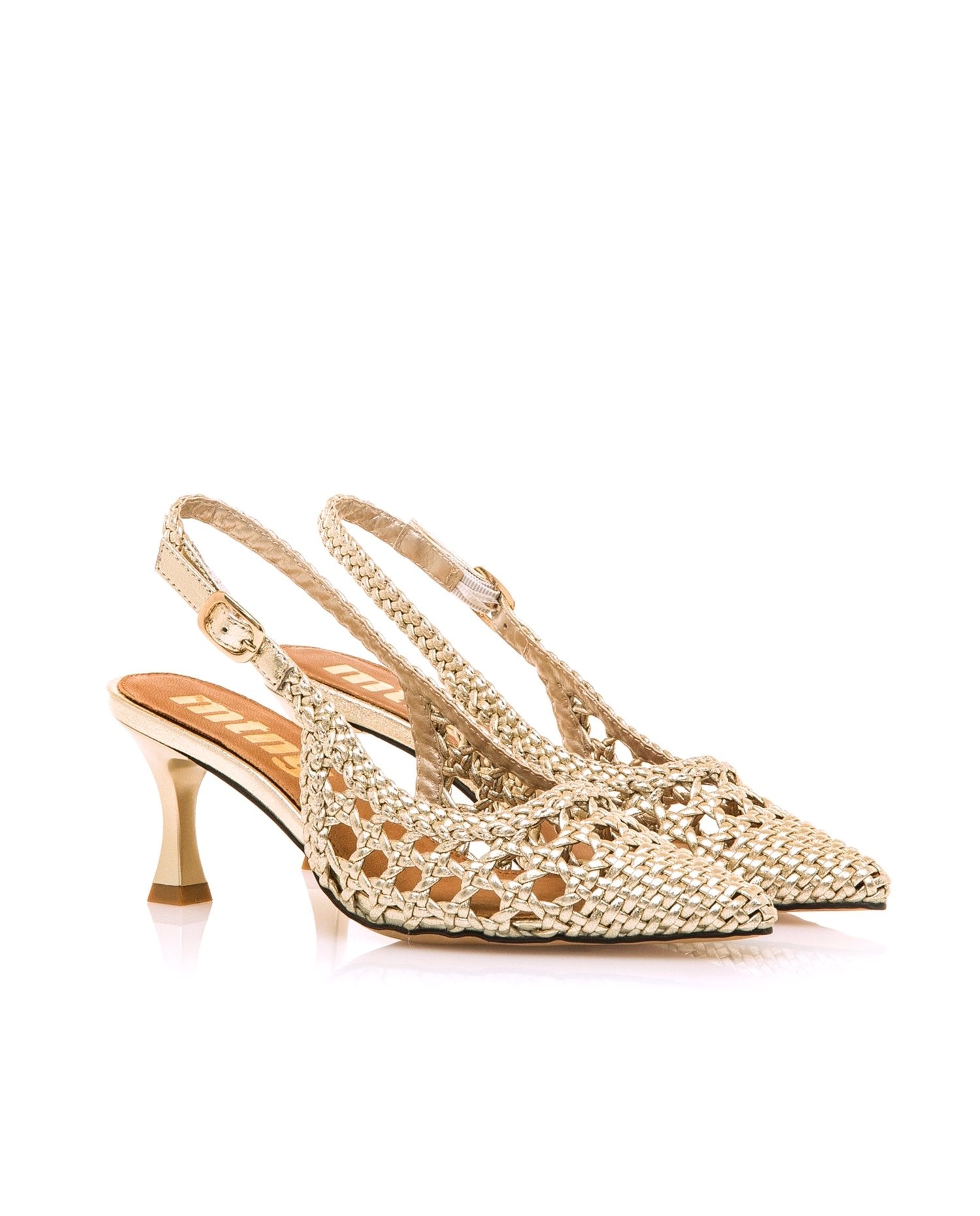 Zapatos de salón de mujer destalonado - Mustang - Oro Oro-5