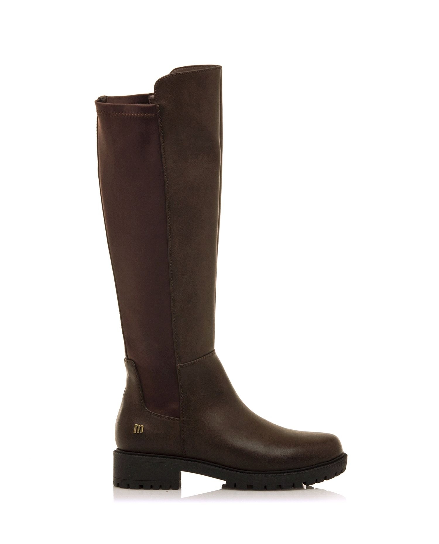 Botas mosqueteras de mujer con elástico - Mustang - Marrón Marrón-1