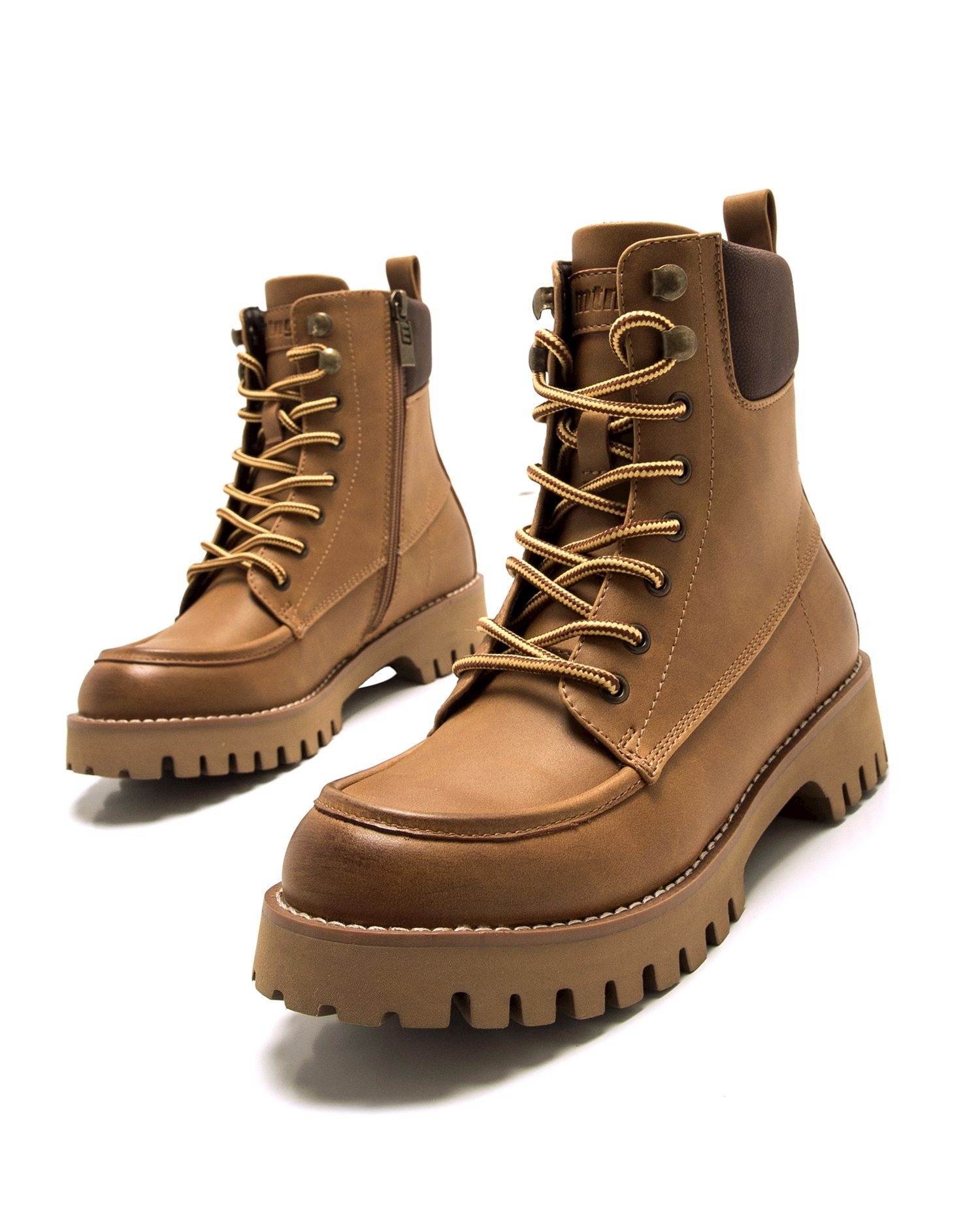 Botines Lenox para mujer con suela dentada - Mustang - Marrón Marrón-3