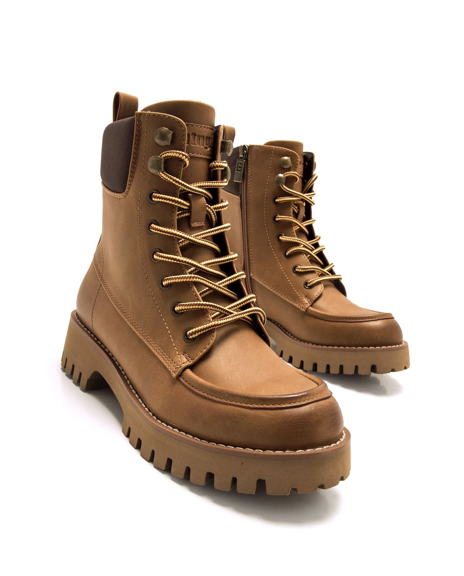 Botines Lenox para mujer con suela dentada - Mustang - Marrón Marrón-4