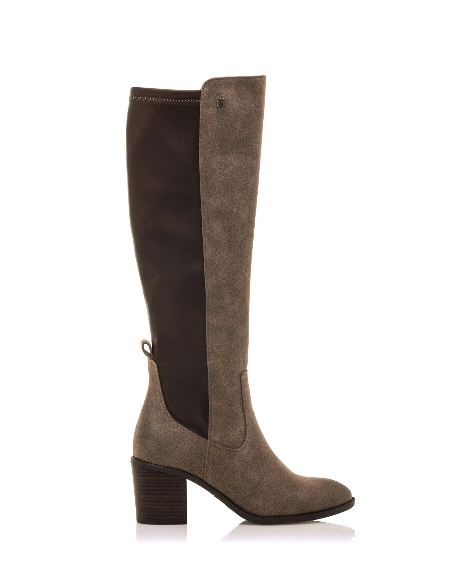 Botas básicas altas de mujer con tacón ancho - Mustang - Marrón oscuro Marrón oscuro-1
