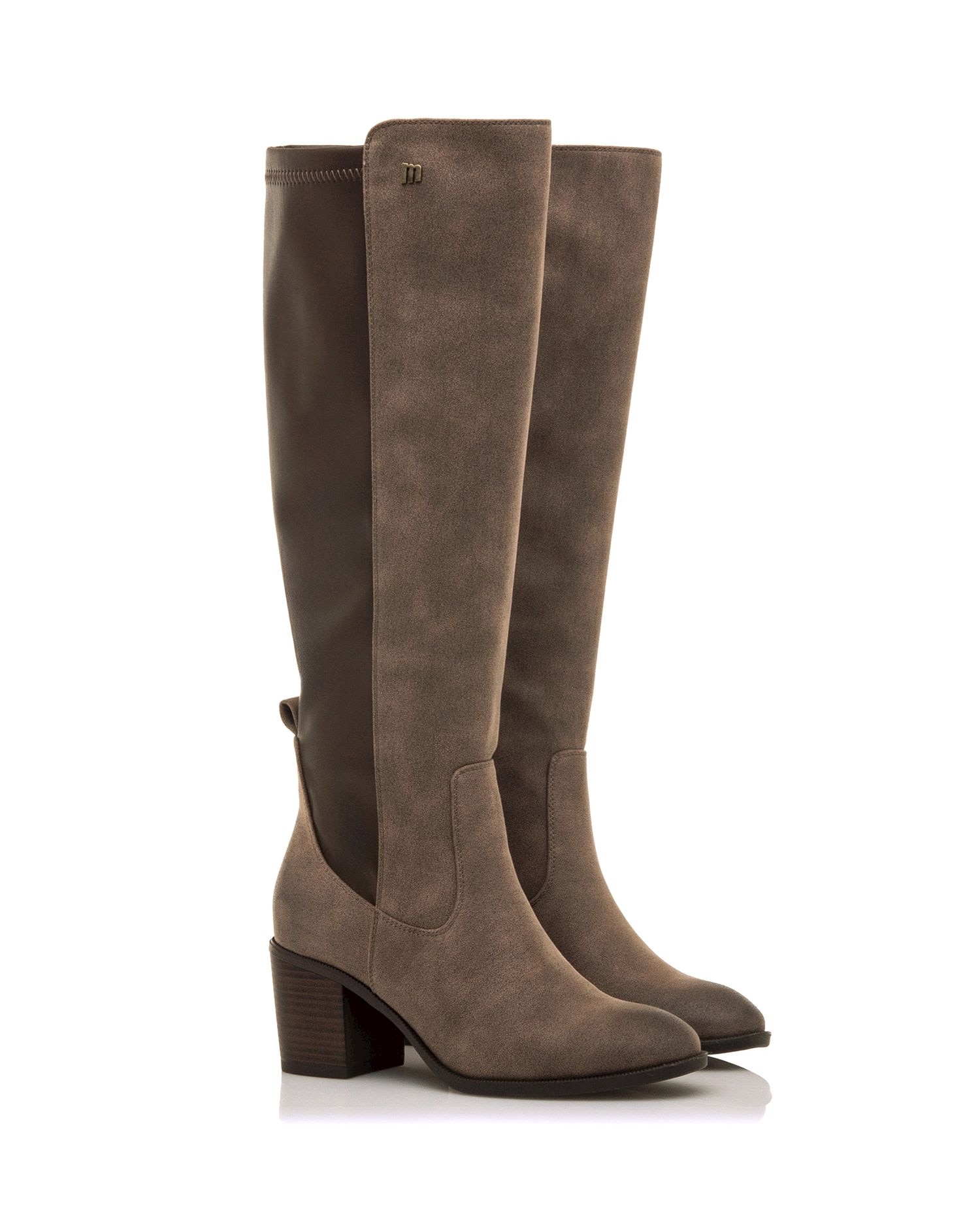 Botas básicas altas de mujer con tacón ancho - Mustang - Marrón oscuro Marrón oscuro-5