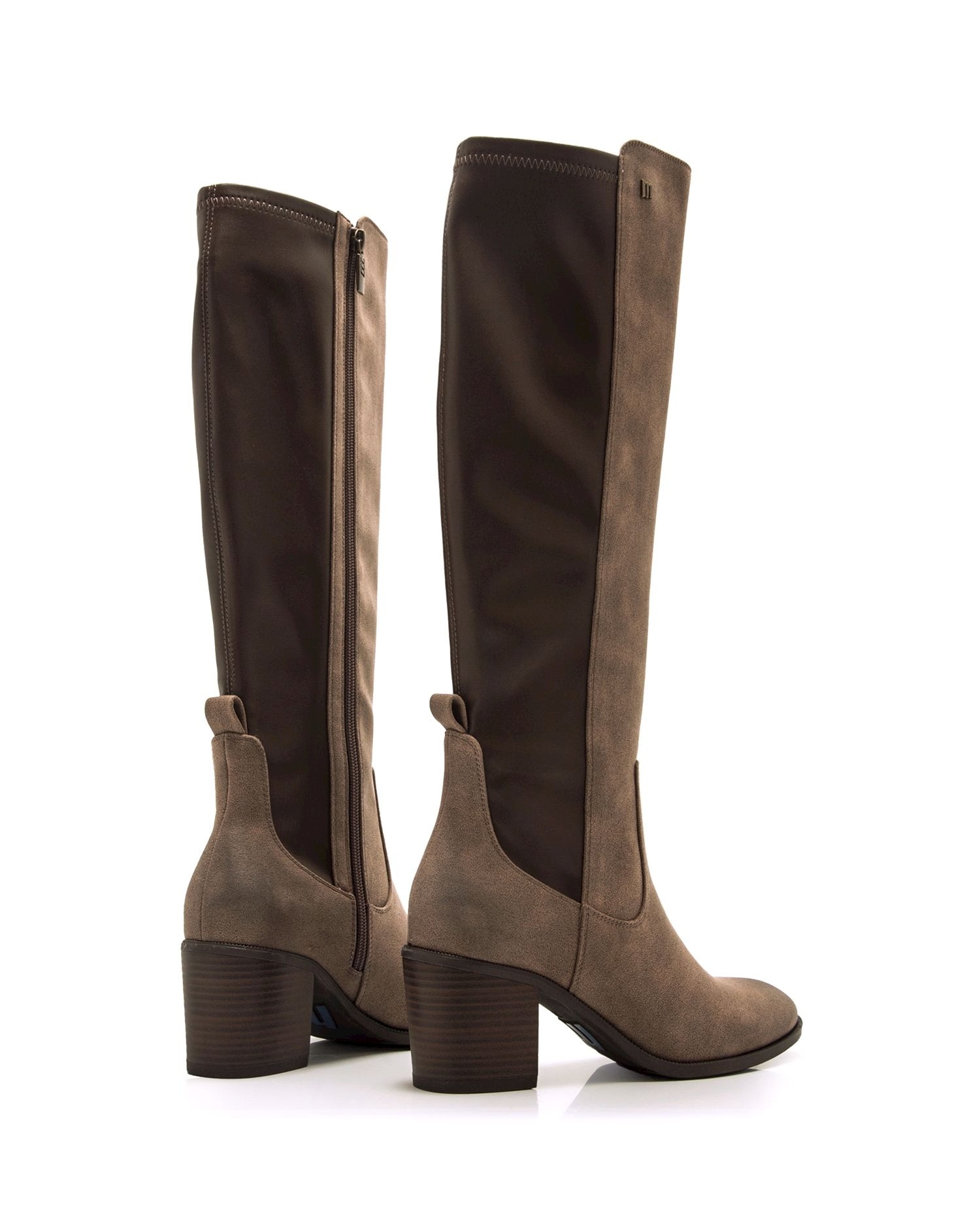 Botas básicas altas de mujer con tacón ancho - Mustang - Marrón oscuro Marrón oscuro-7
