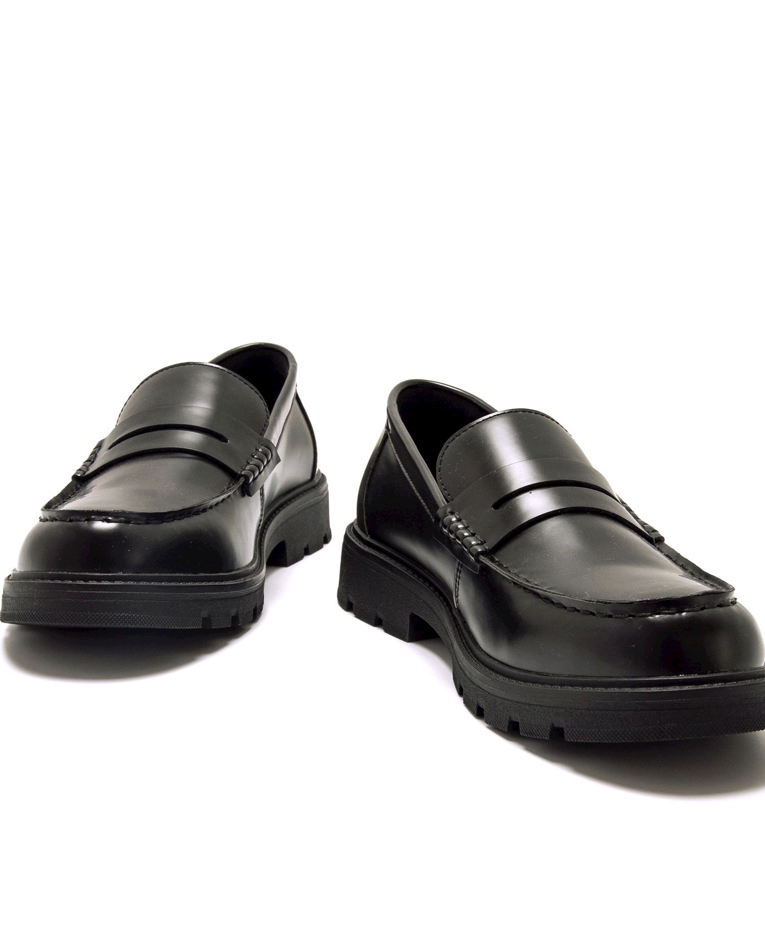 Mocasines de hombre de estilo formal sin cordones - Mustang - Negro Negro-4