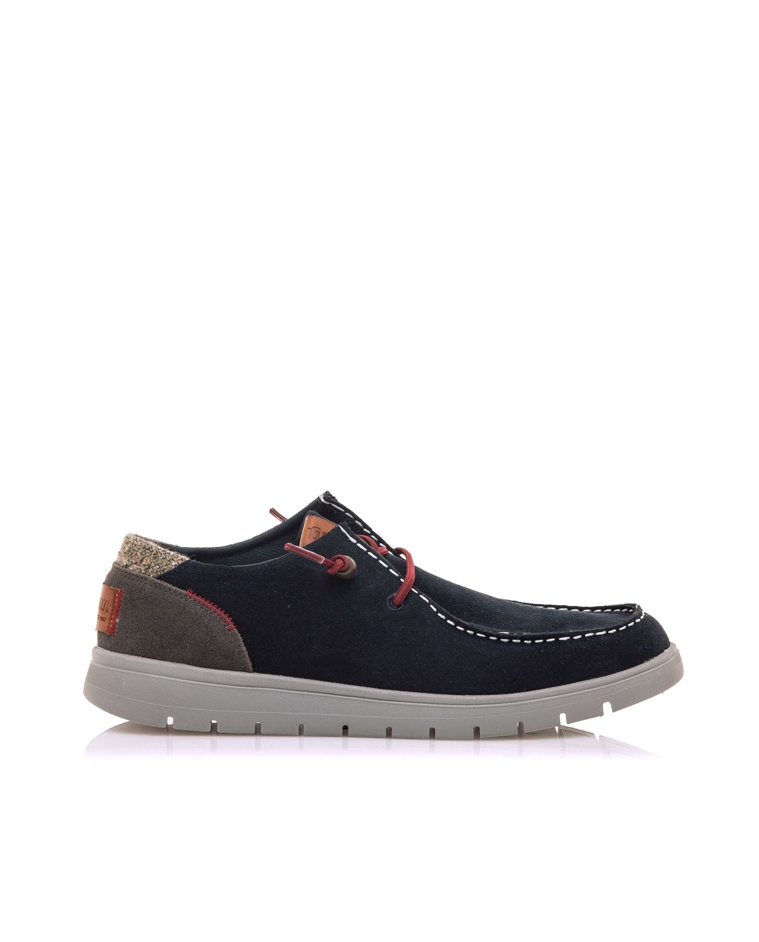 Mustang - Mocasines de hombre en piel de serraje con piso ligero.