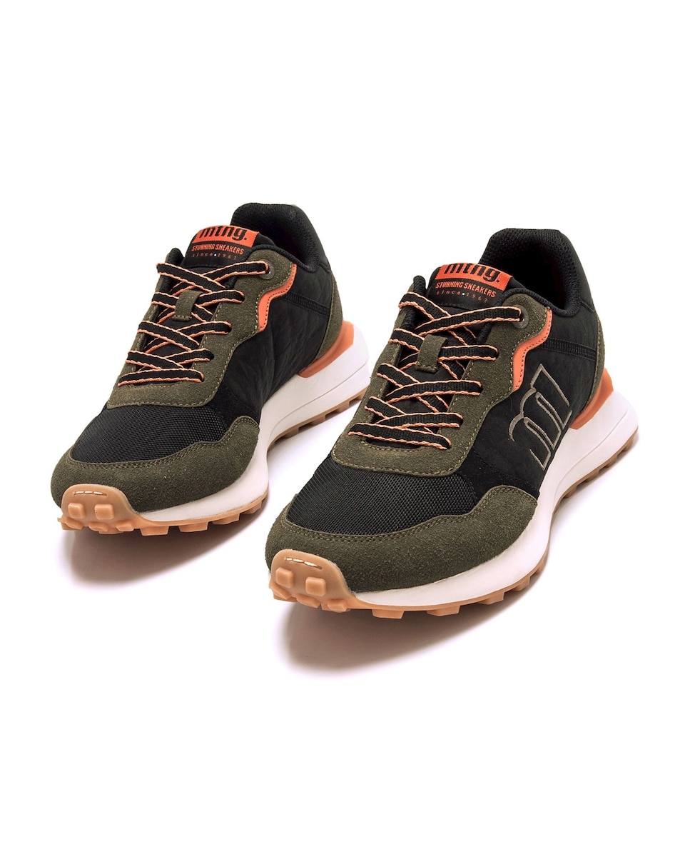 Zapatillas deportivas de hombre con piso grueso Negro / Naranja-2