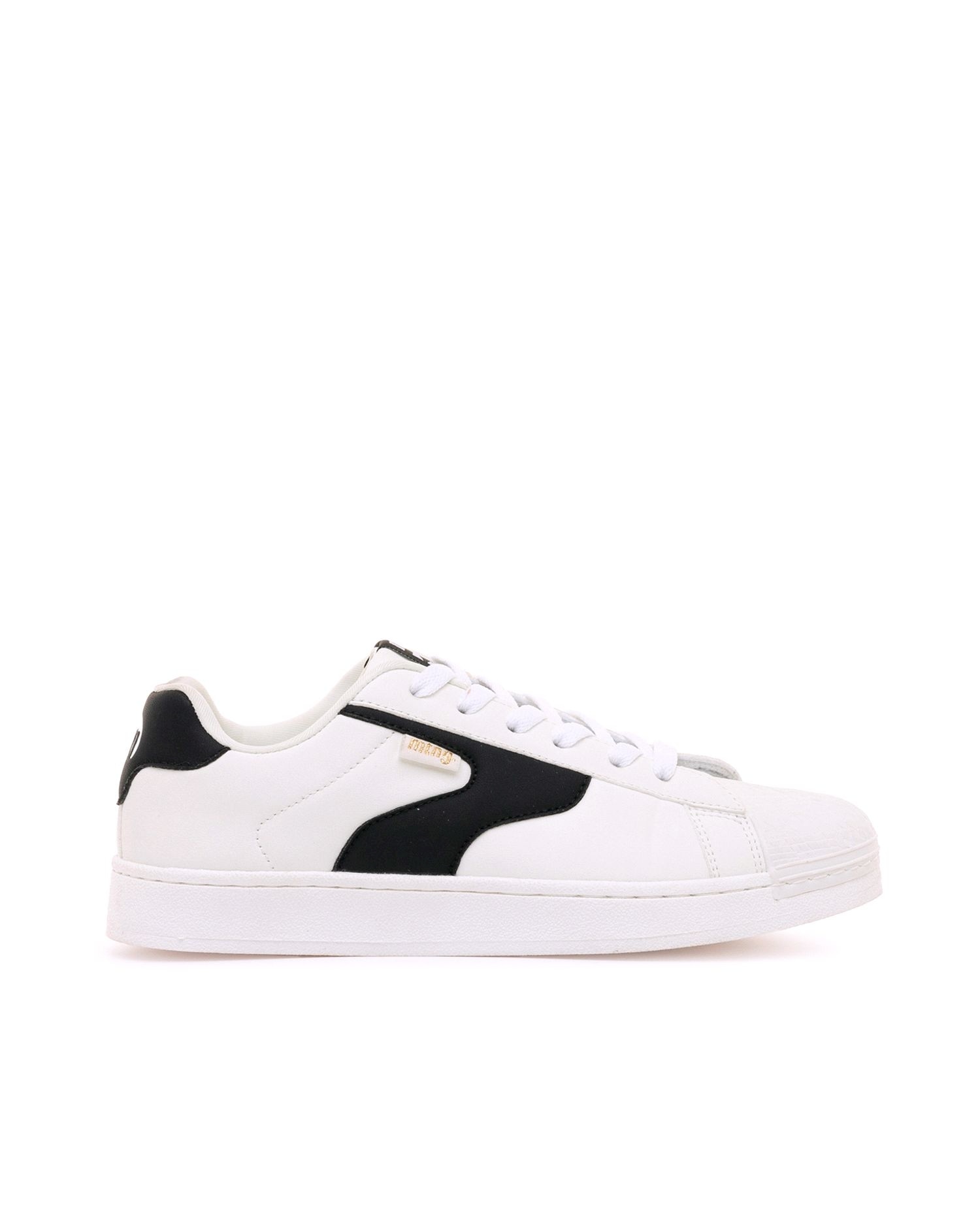 Zapatillas deportivas de mujer con piso doble estilo bamba - Mustang - Blanco / Negro Blanco / Negro-1