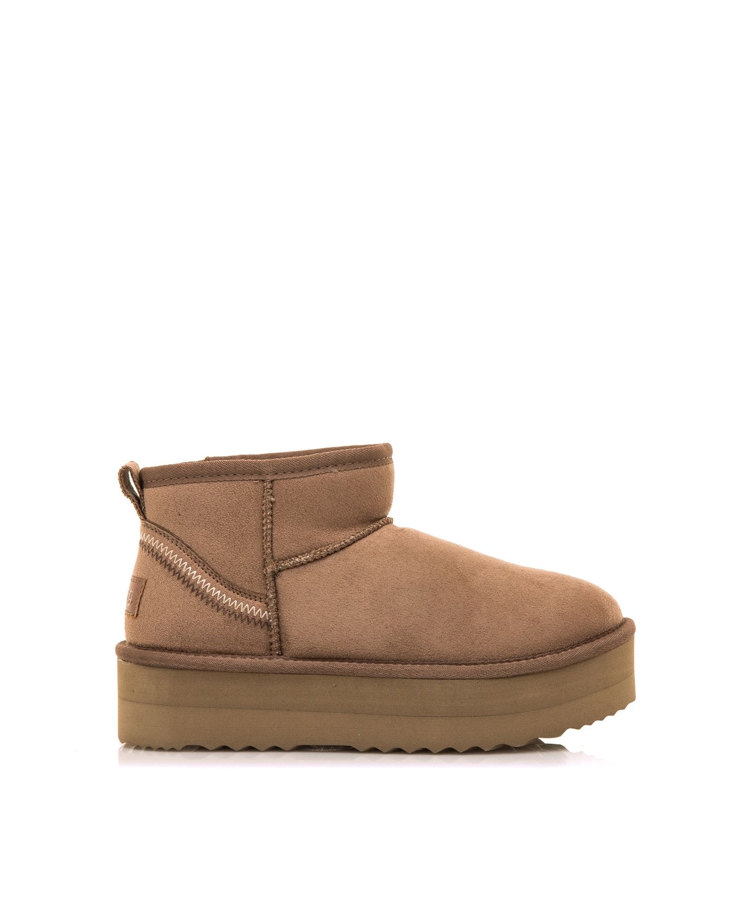 Botines de pelo para mujer con piso doble - Mustang - Tabaco Tabaco-1