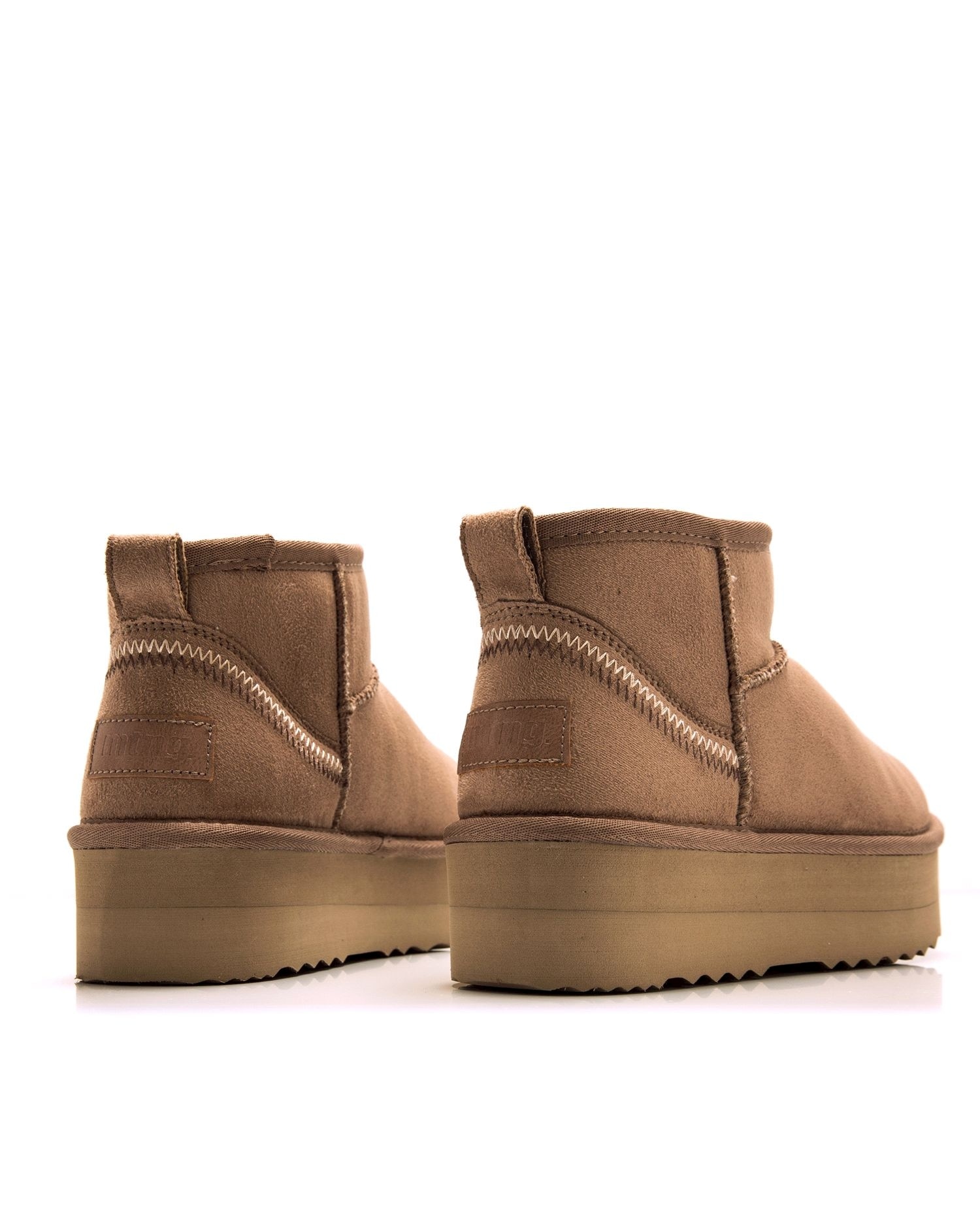 Botines de pelo para mujer con piso doble - Mustang - Tabaco Tabaco-2