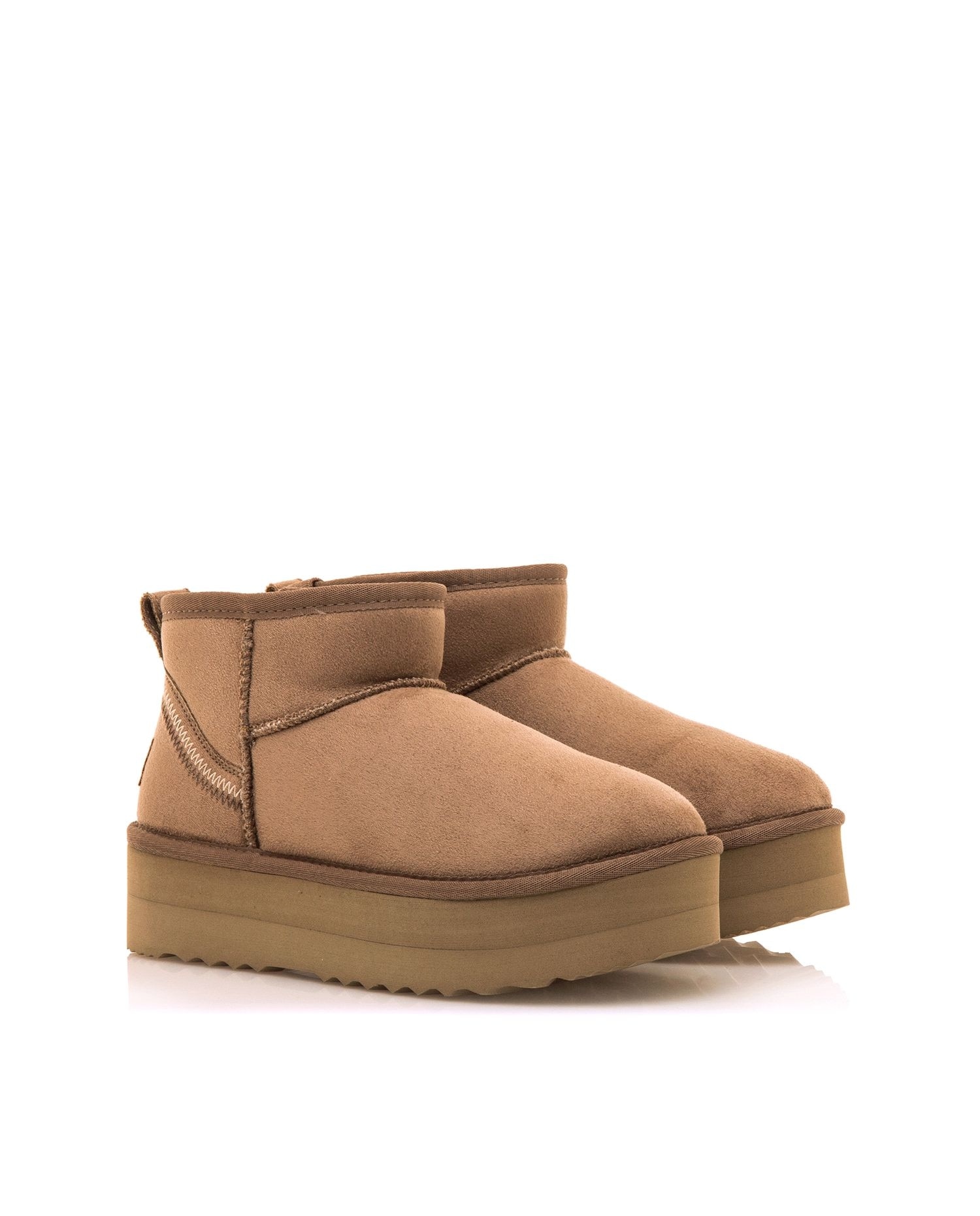 Botines de pelo para mujer con piso doble - Mustang - Tabaco Tabaco-5