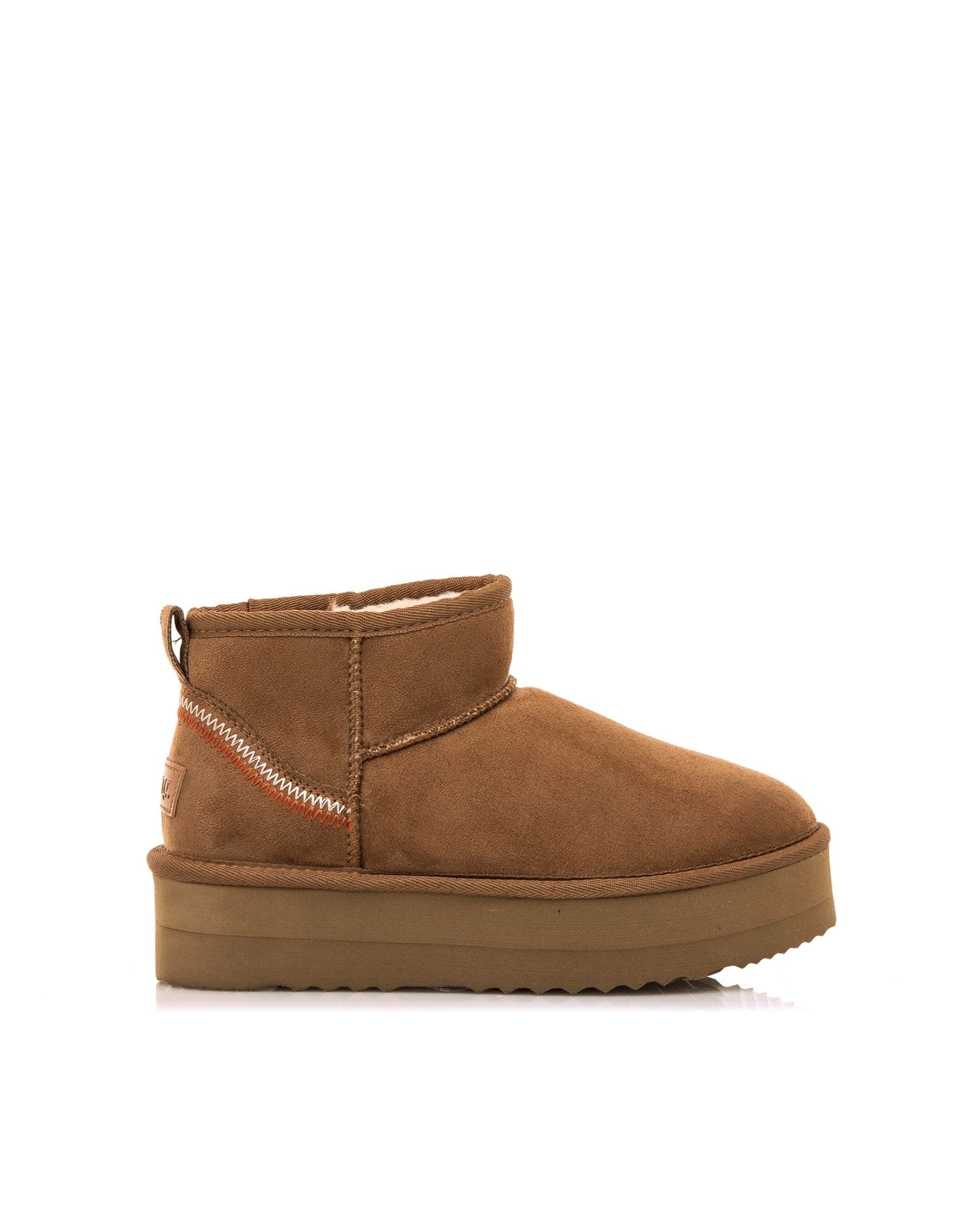 Botines de pelo para mujer con piso doble - Mustang - Canela Canela-1