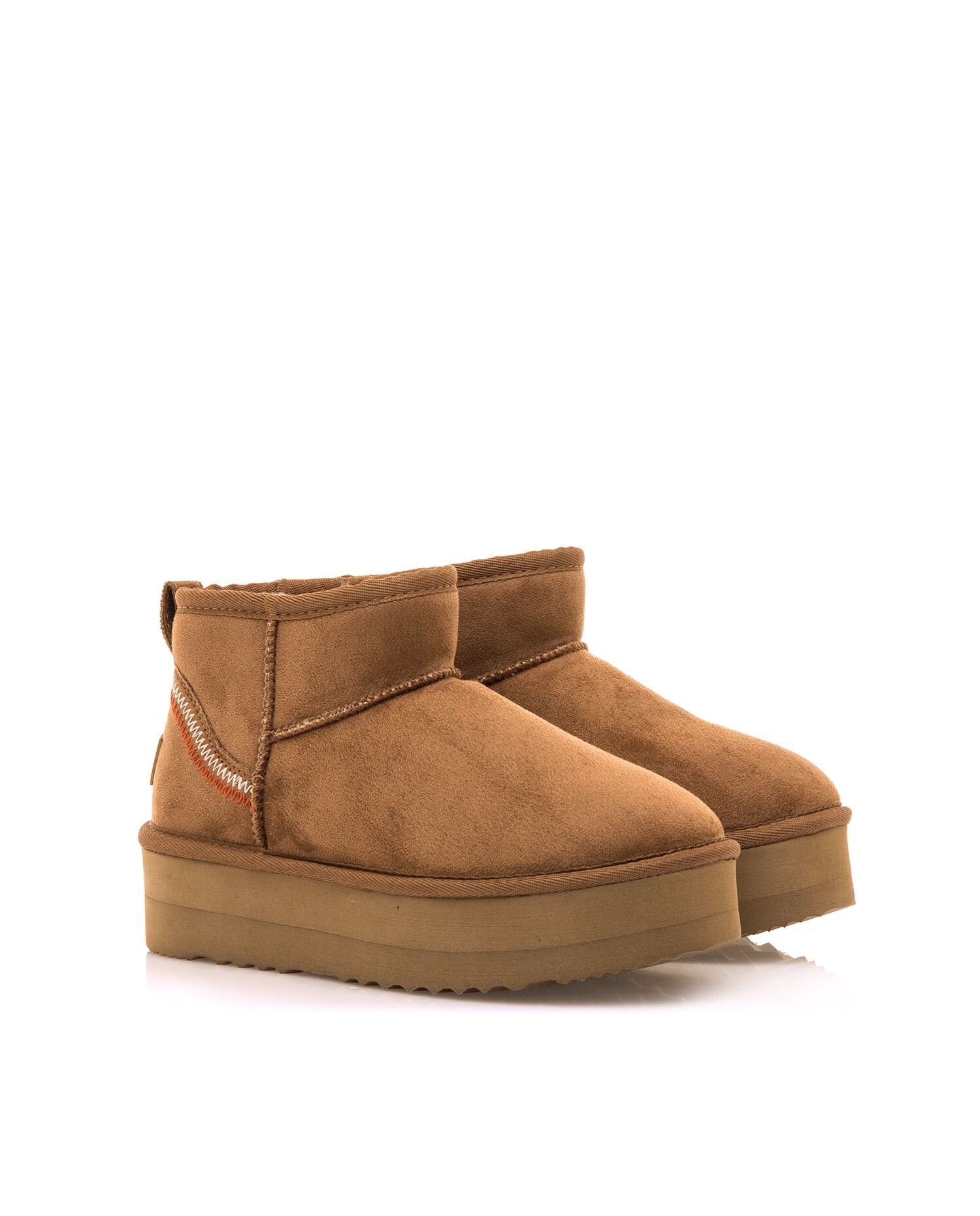 Botines de pelo para mujer con piso doble - Mustang - Canela Canela-5