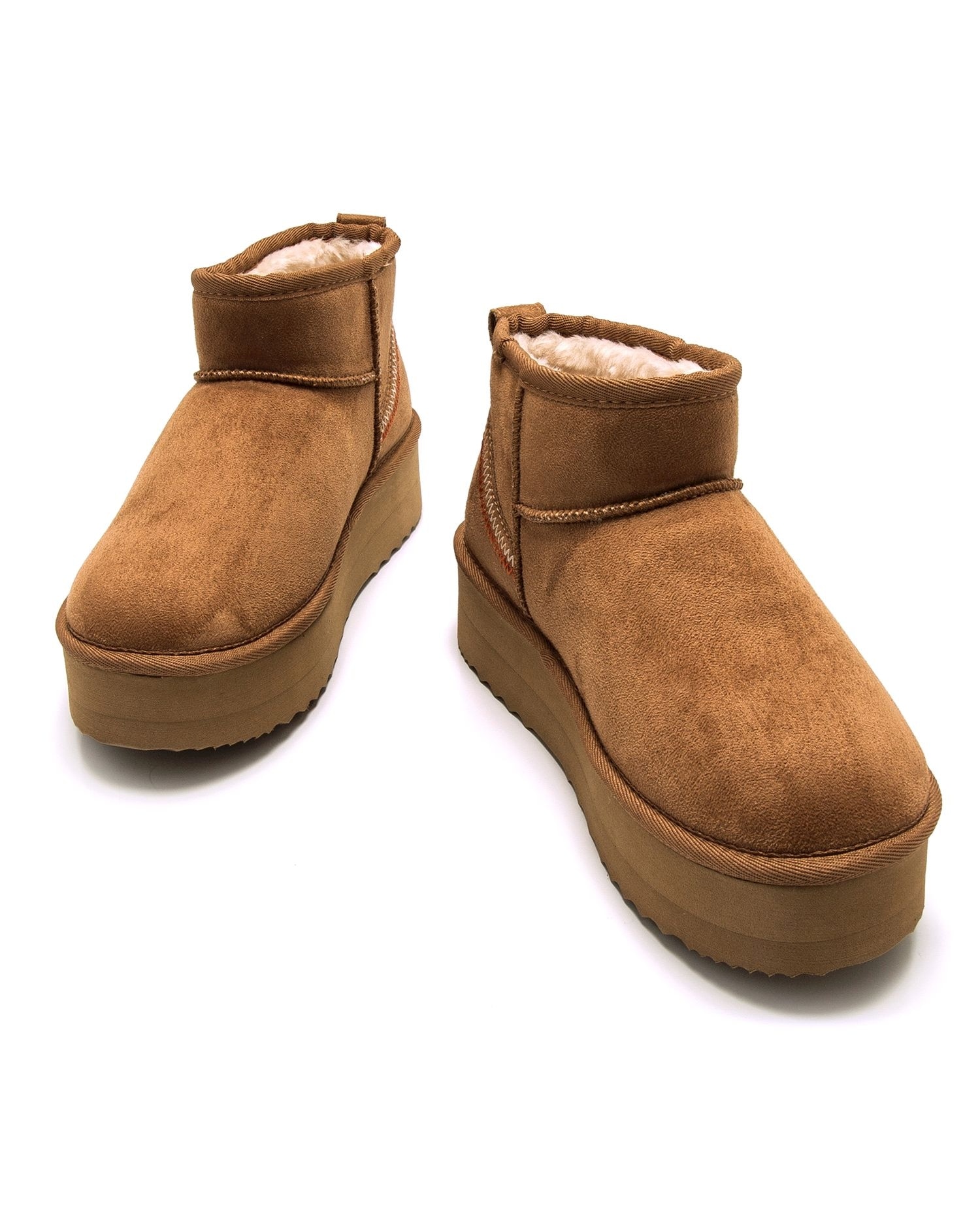 Botines de pelo para mujer con piso doble - Mustang - Canela Canela-6