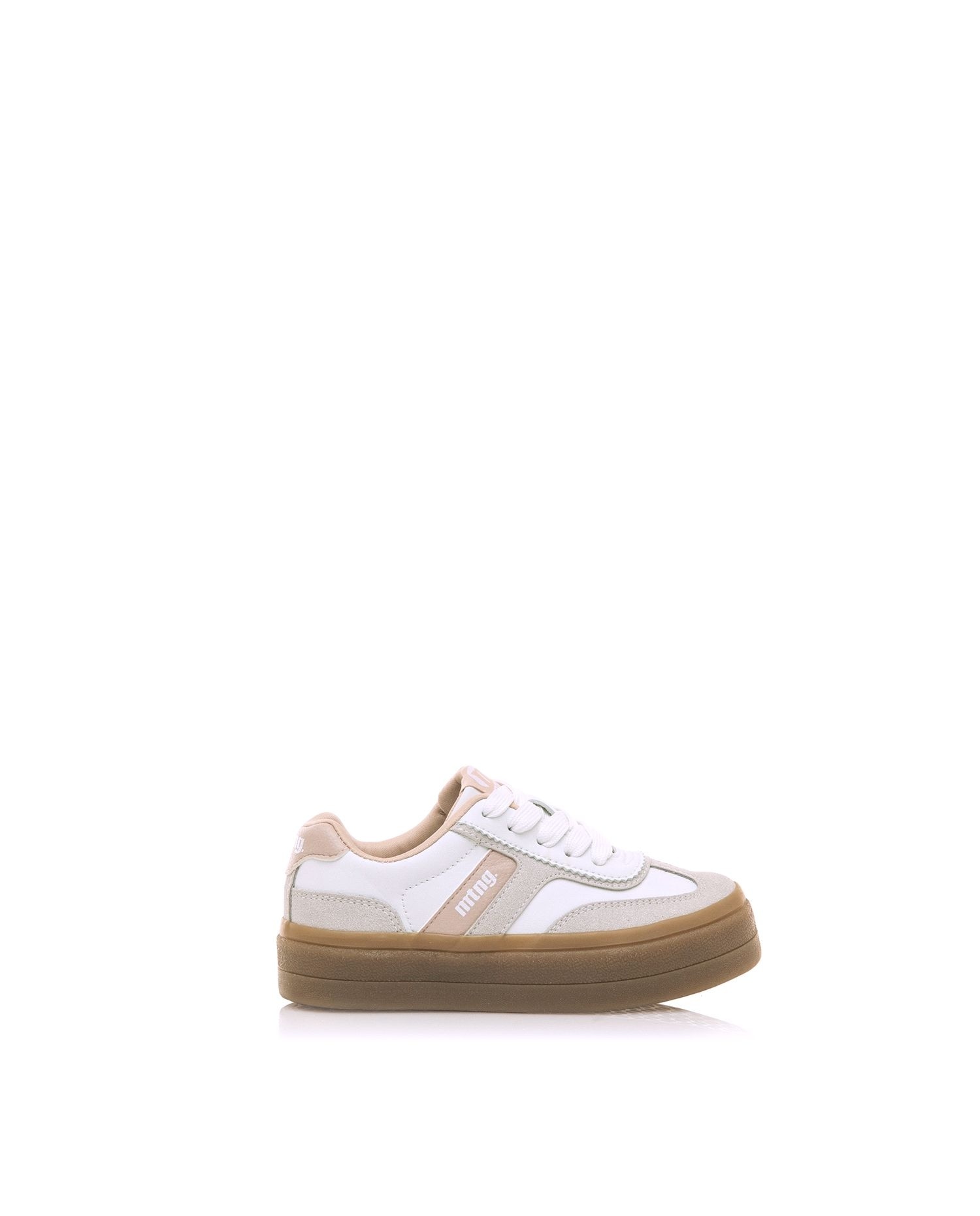 Zapatilla deportiva Bigger de niña con cierre de cordones Blanco Mustang Blanco-1