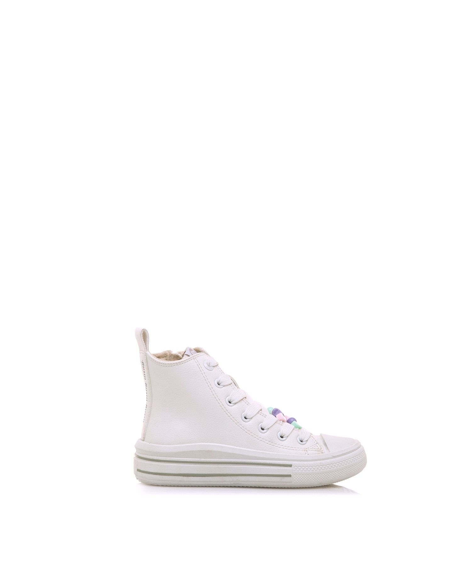 Imagen 0 de Zapatillas de niña estilo abotinado Blanca