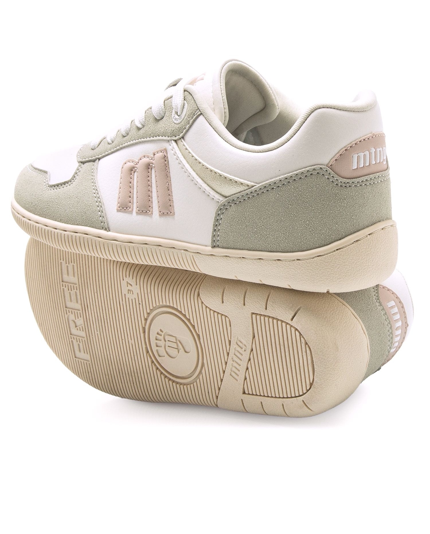 Zapatillas de mujer, de la marca Mtng modelo Free Aria - Mustang - Blanco Blanco-4
