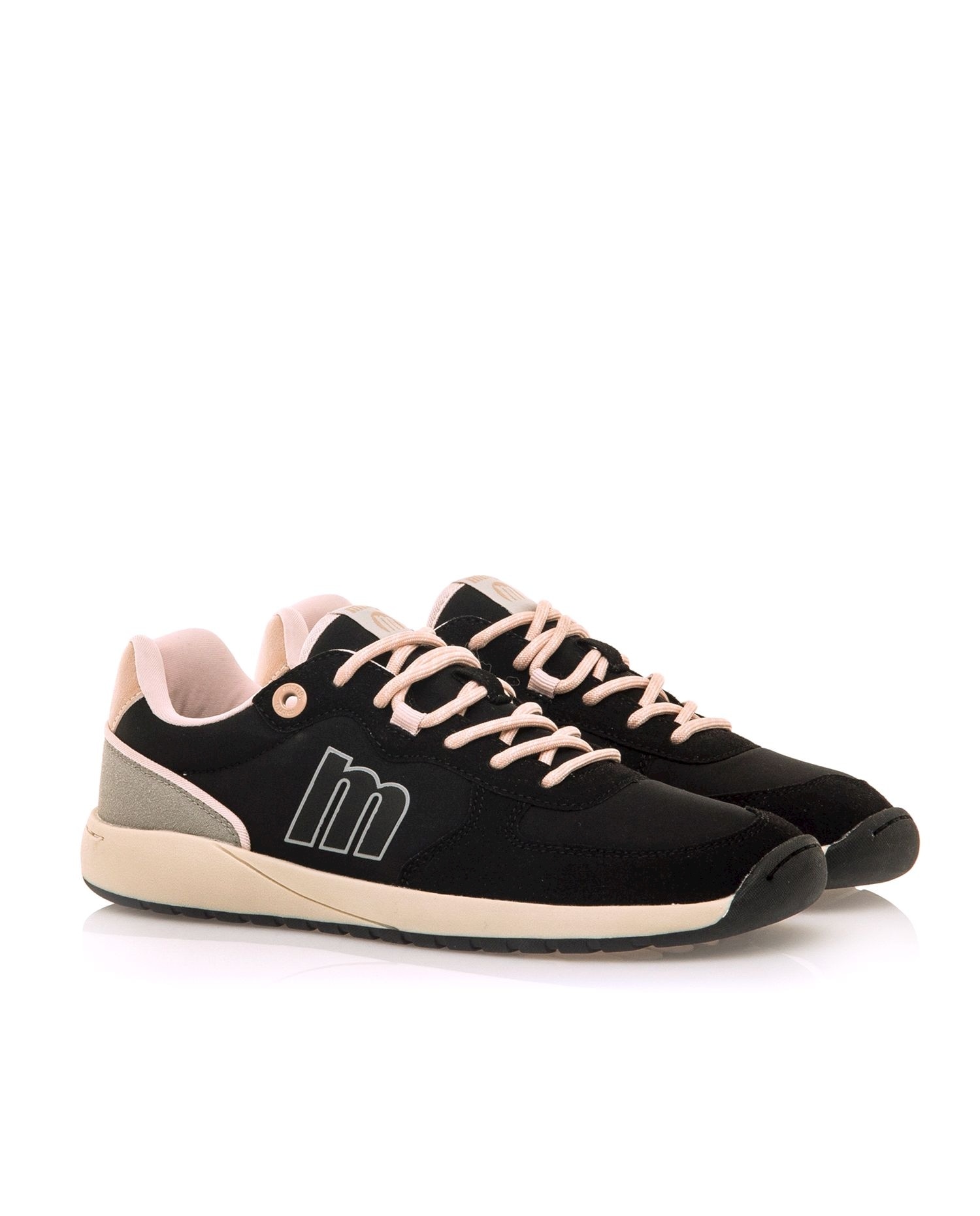 Zapatillas de piel para mujer line Free - Mustang - Natural Negro-5