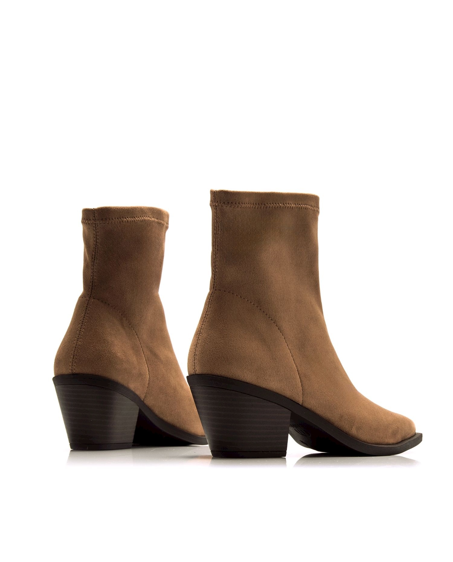 Botines de mujer con tacón cowboy - Mustang - Camel Camel-6
