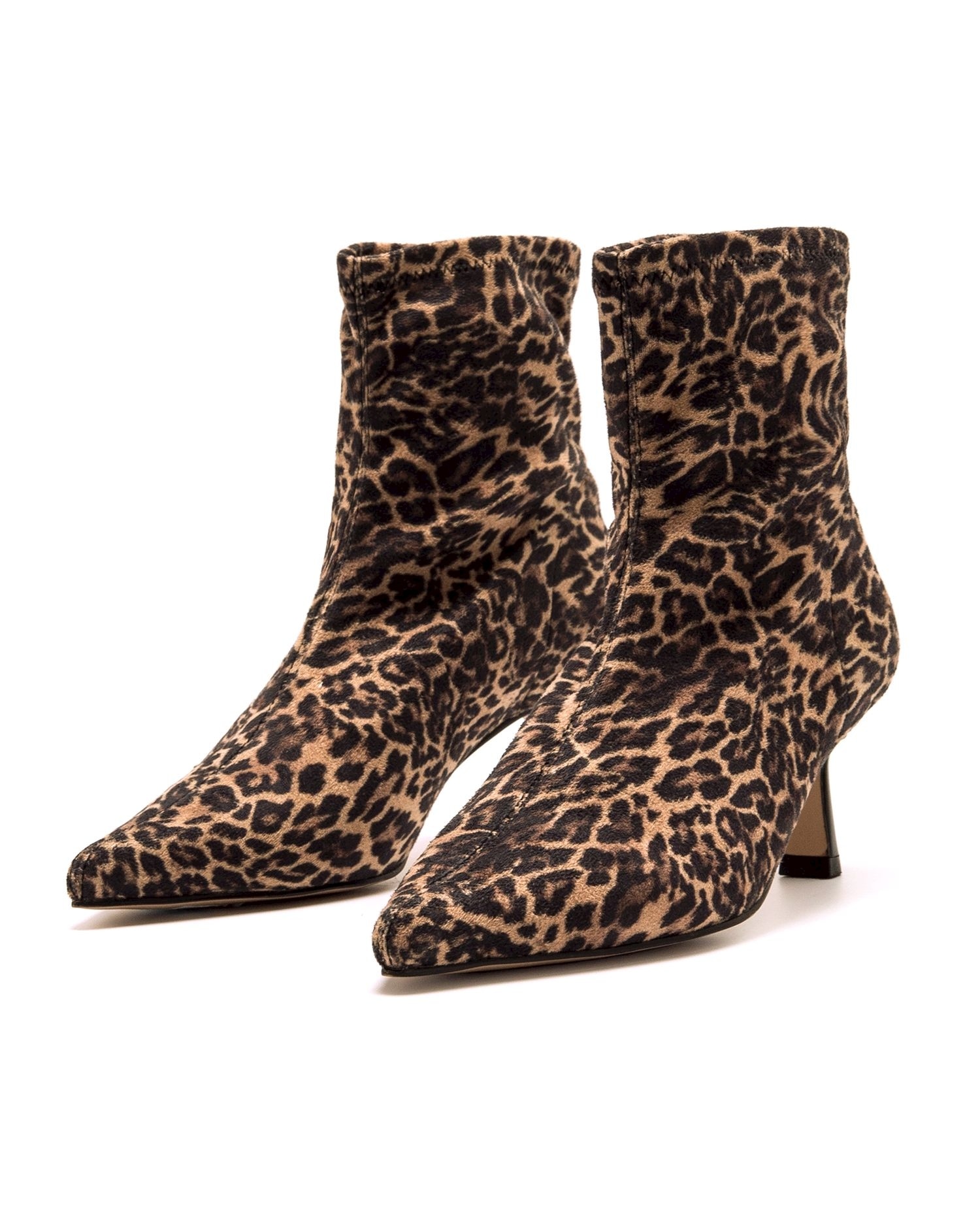 Botines básicos de mujer con tacón fino y tejido stretch - Mustang - Marrón / Naranja Marrón / Naranja-3