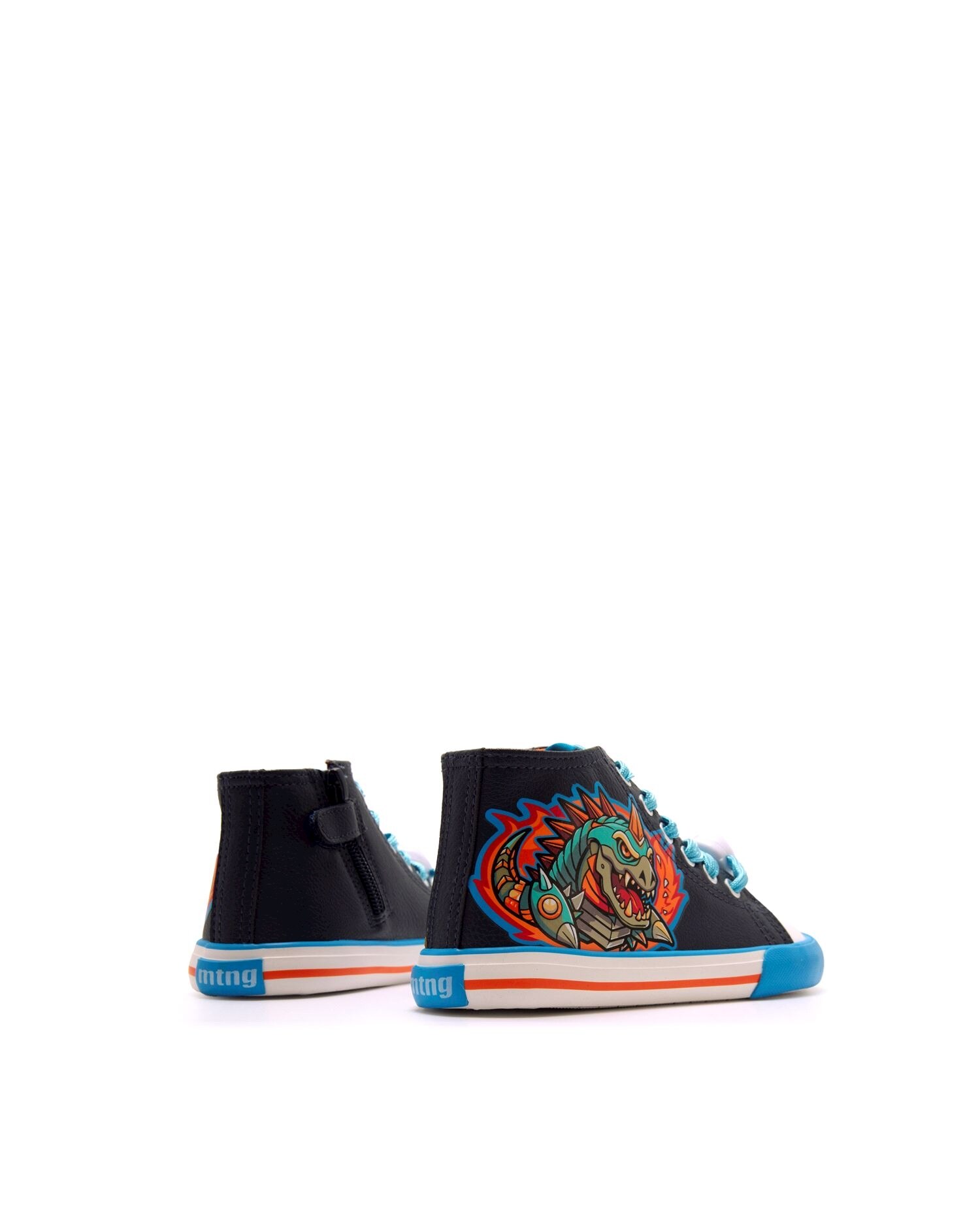 Zapatillas deportivas de niño abotinadas con piso respetuoso - Mustang - Azul Azul-3