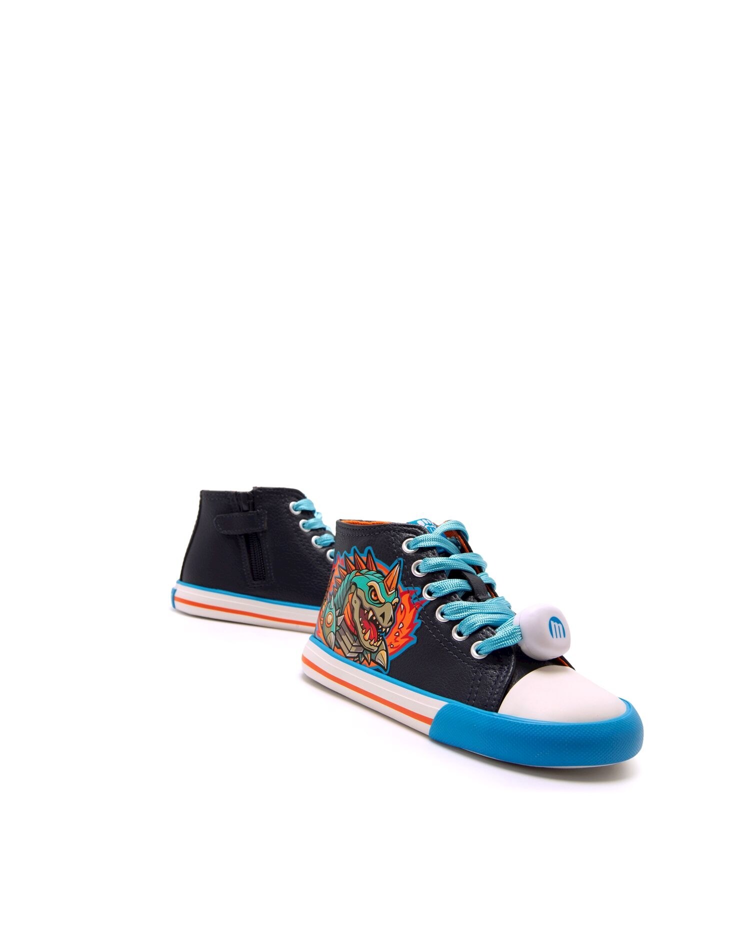 Zapatillas deportivas de niño abotinadas con piso respetuoso - Mustang - Azul Azul-4
