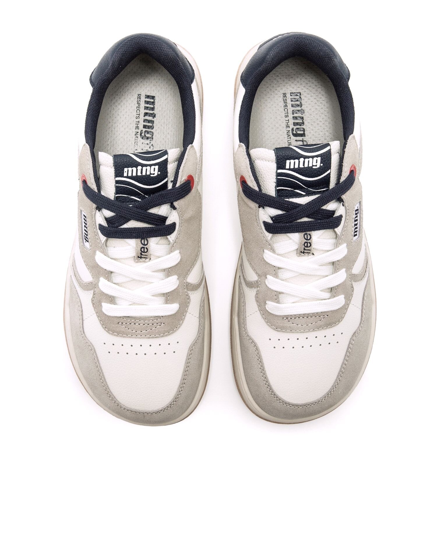 Zapatillas deportivas de hombre en piel con piso respetuoso - Mustang - Blanco Blanco-3