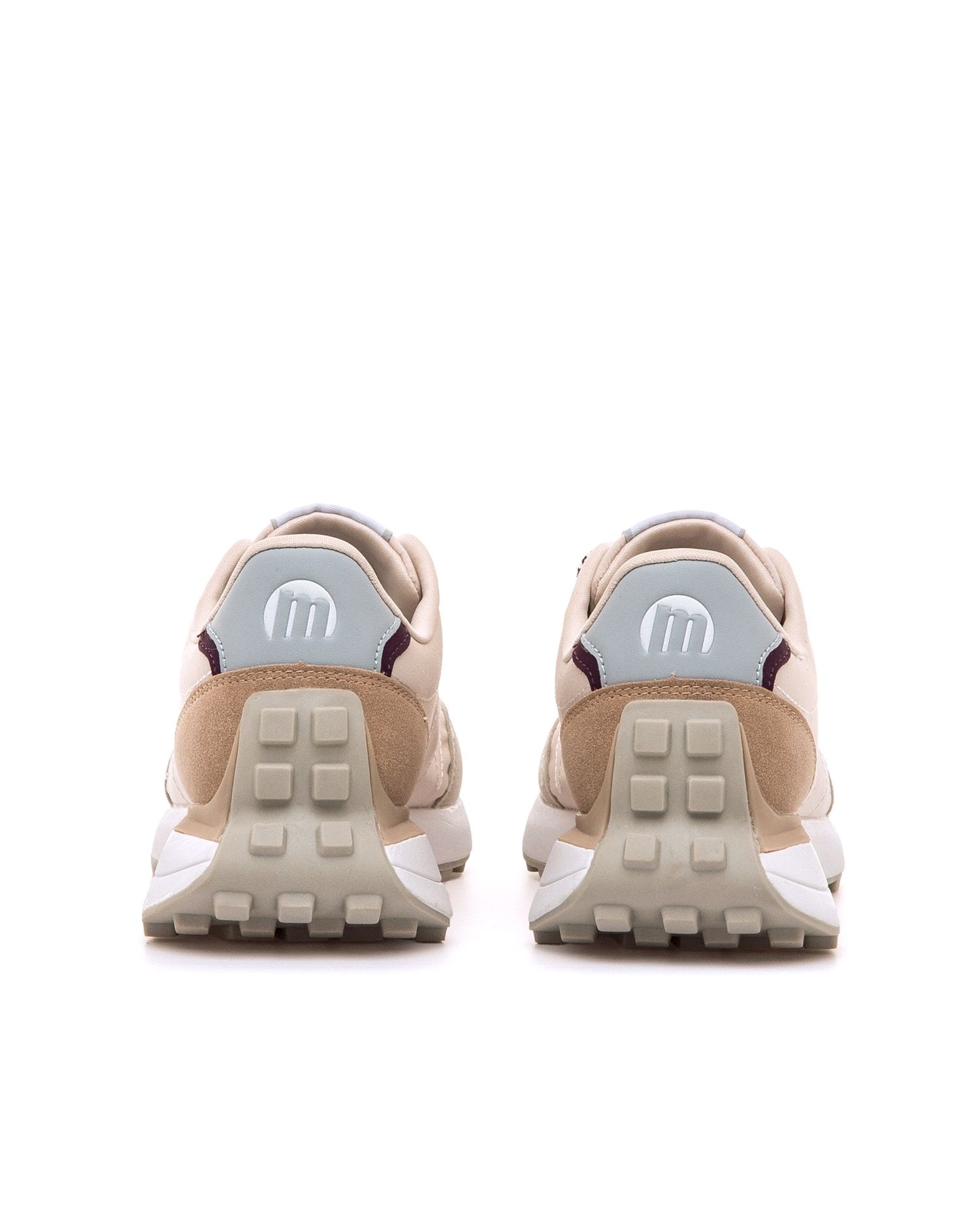 Zapatillas deportivas de mujer con piso grueso - Mustang Beige/Rosa-2