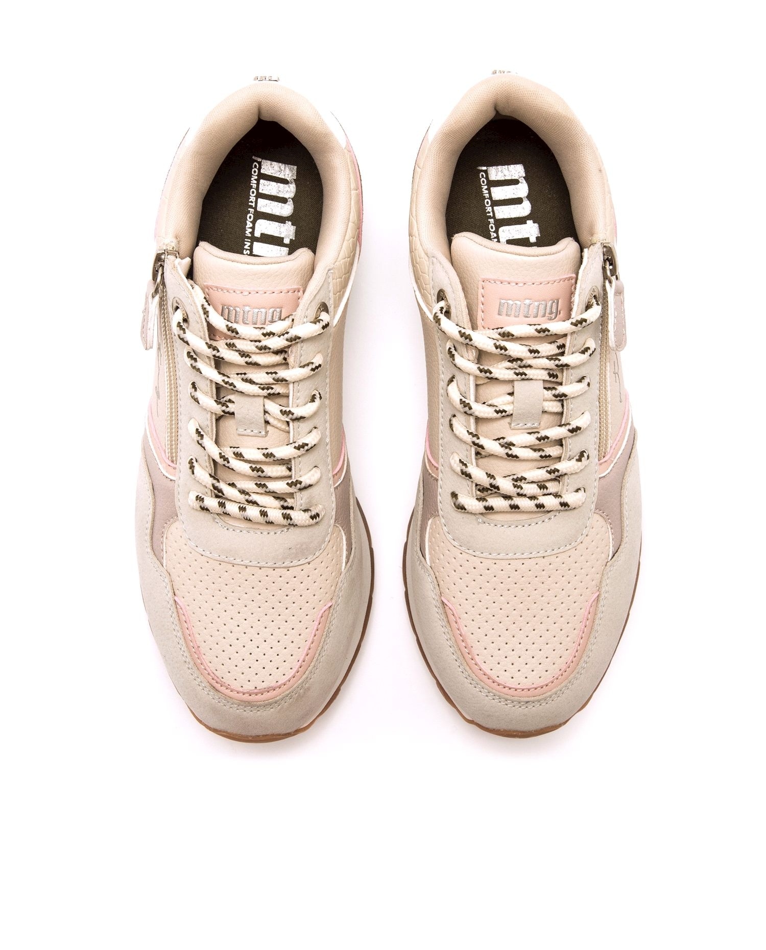 Zapatillas deportivas con detalle de cremallera - Mustang - Natural Natural-4