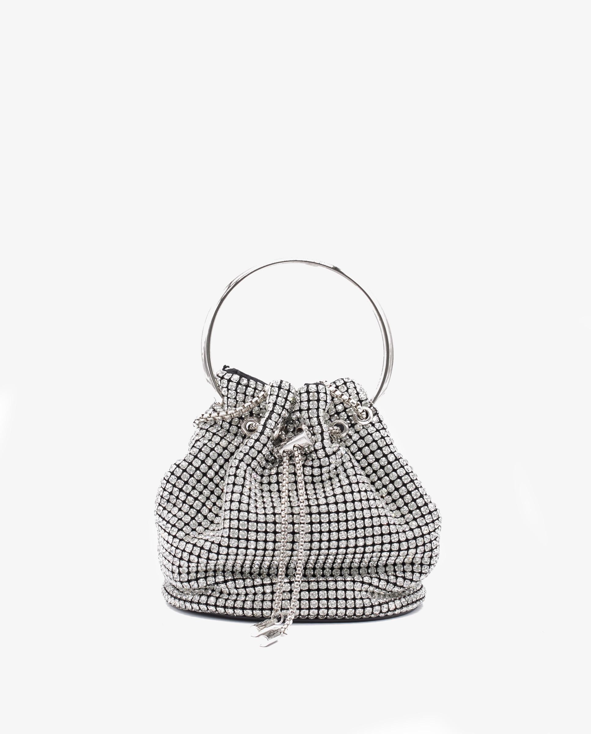 Bolso de mano de piel bombonera convertible a bandolera