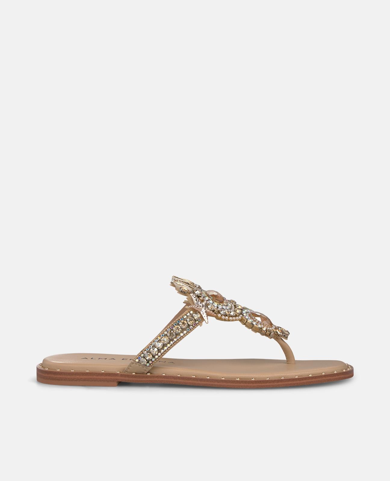 Imagen 0 de Sandalias de dedo de mujer con tiras con detalles marinos en forma de t