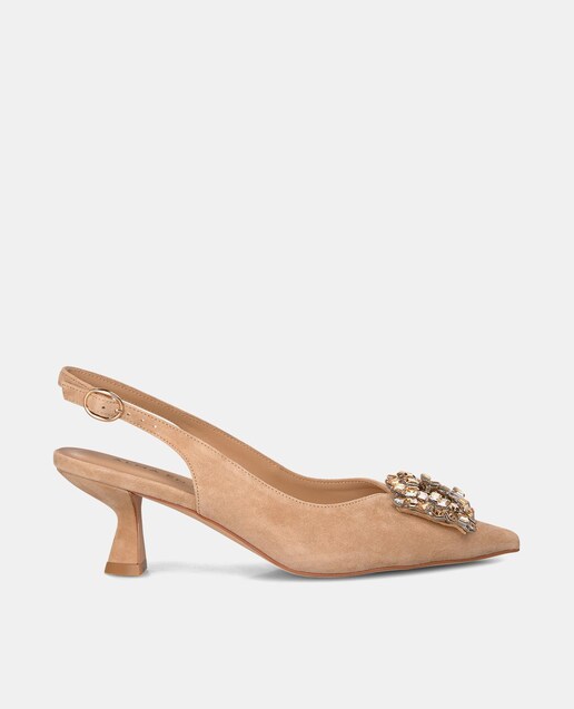 Imagen 0 de Zapatos de salón de mujer de piel con puntera afilada