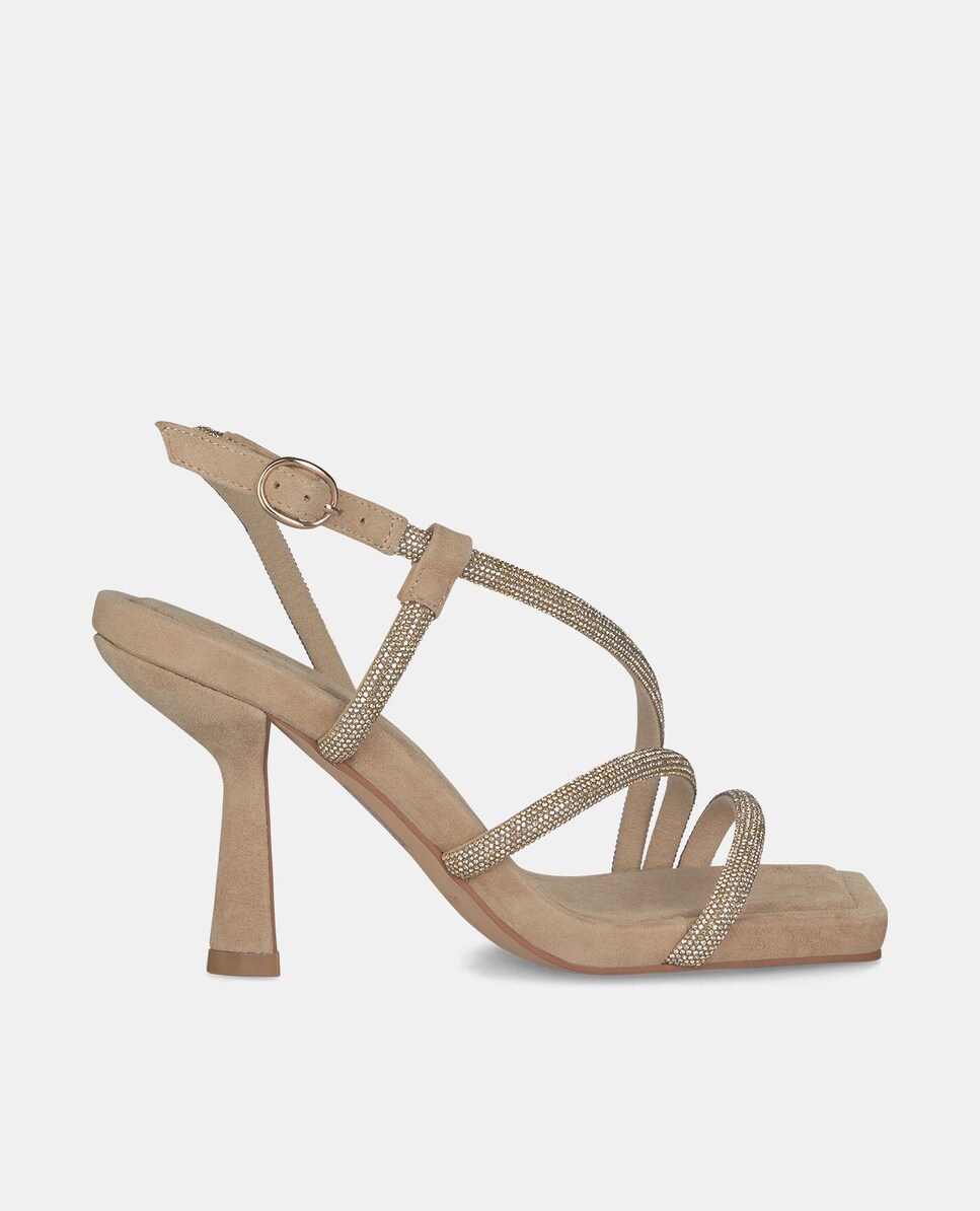 Sandalias Tacones Alma En Pena Mujer Beige Color Sandalias De
