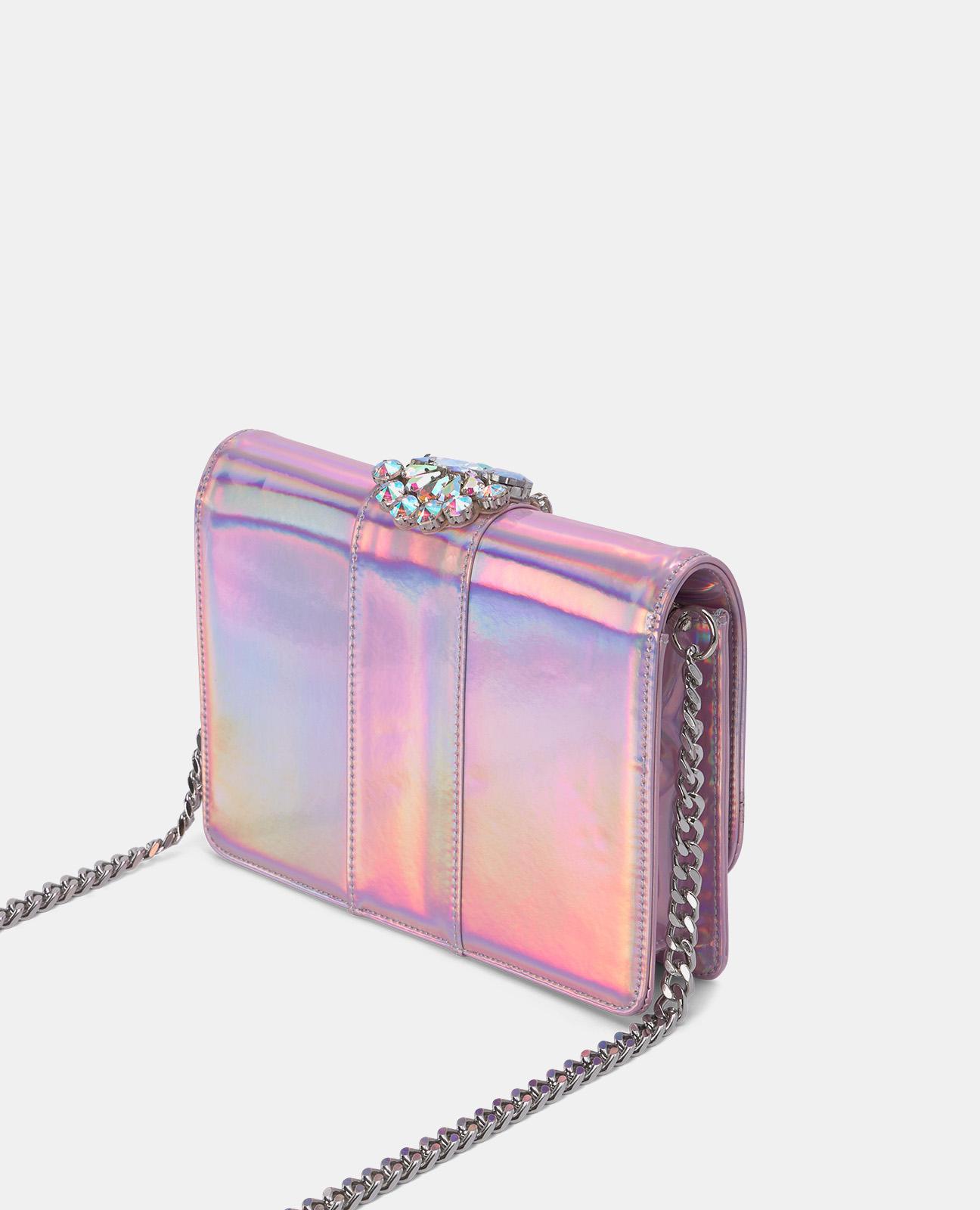 Bandolera de mujer con pedrería y asa de cadena - Alma en Pena - Rosa Rosa-3