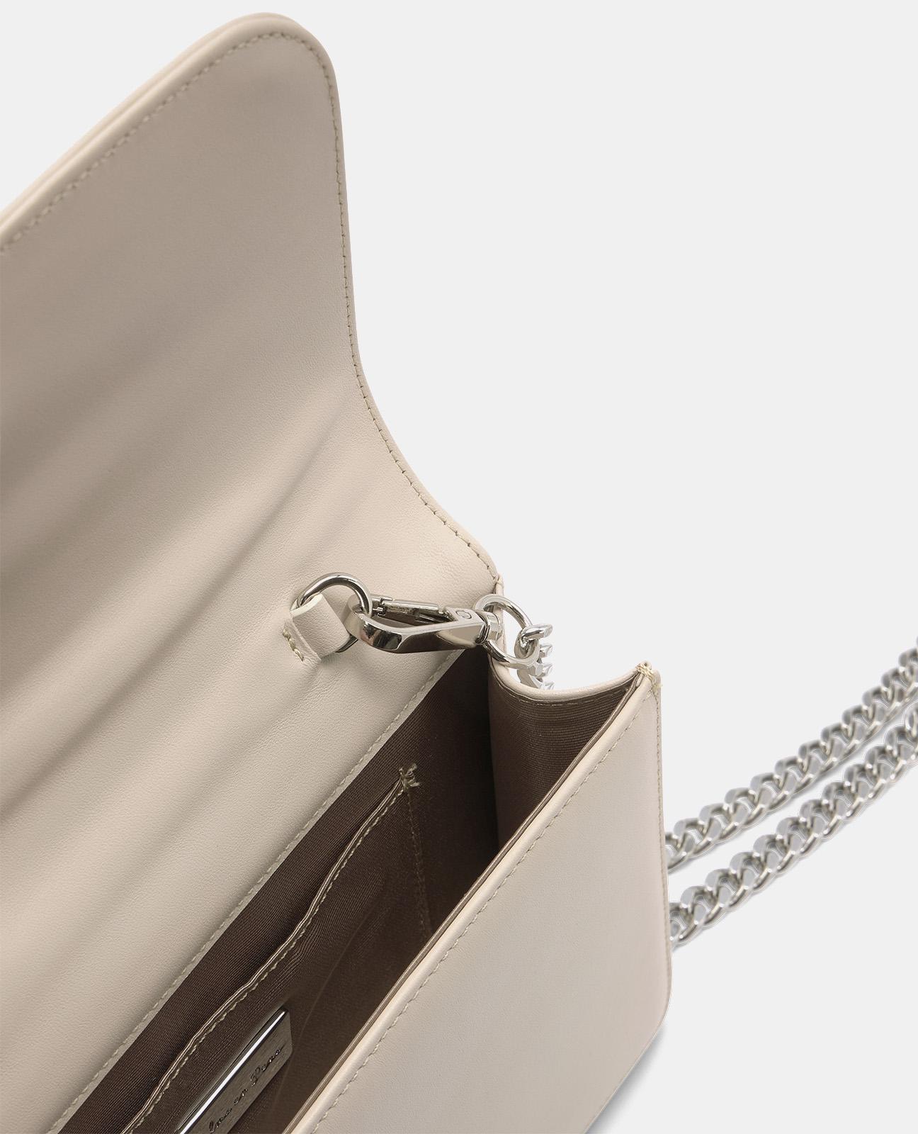 Bandolera de mujer de piel con serpiente de pedrería - Alma en Pena - Blanco Blanco-2